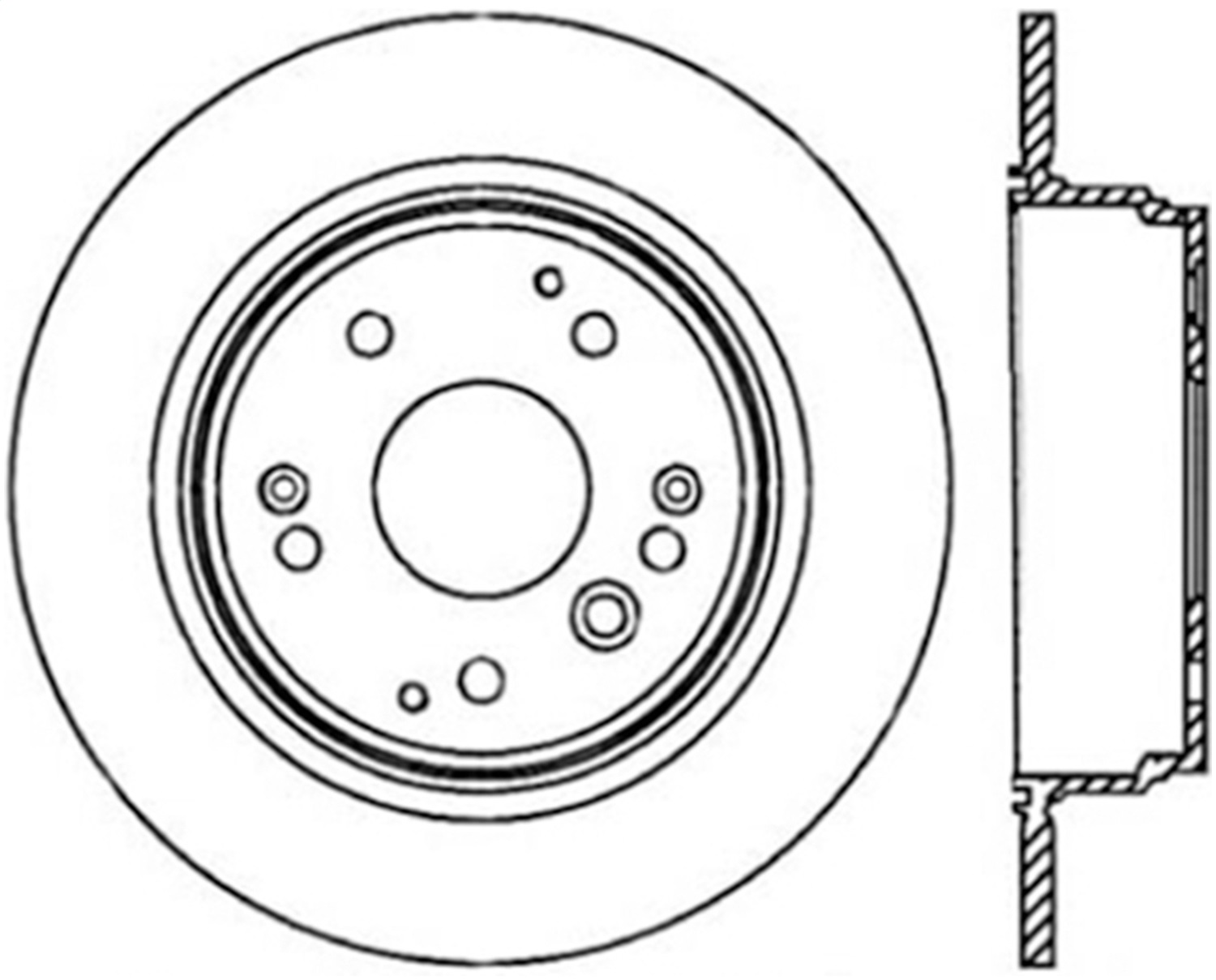 StopTech 128.40061L Sport Cross-Drilled Disc Brake Rotor Fits 03-11 Element TL