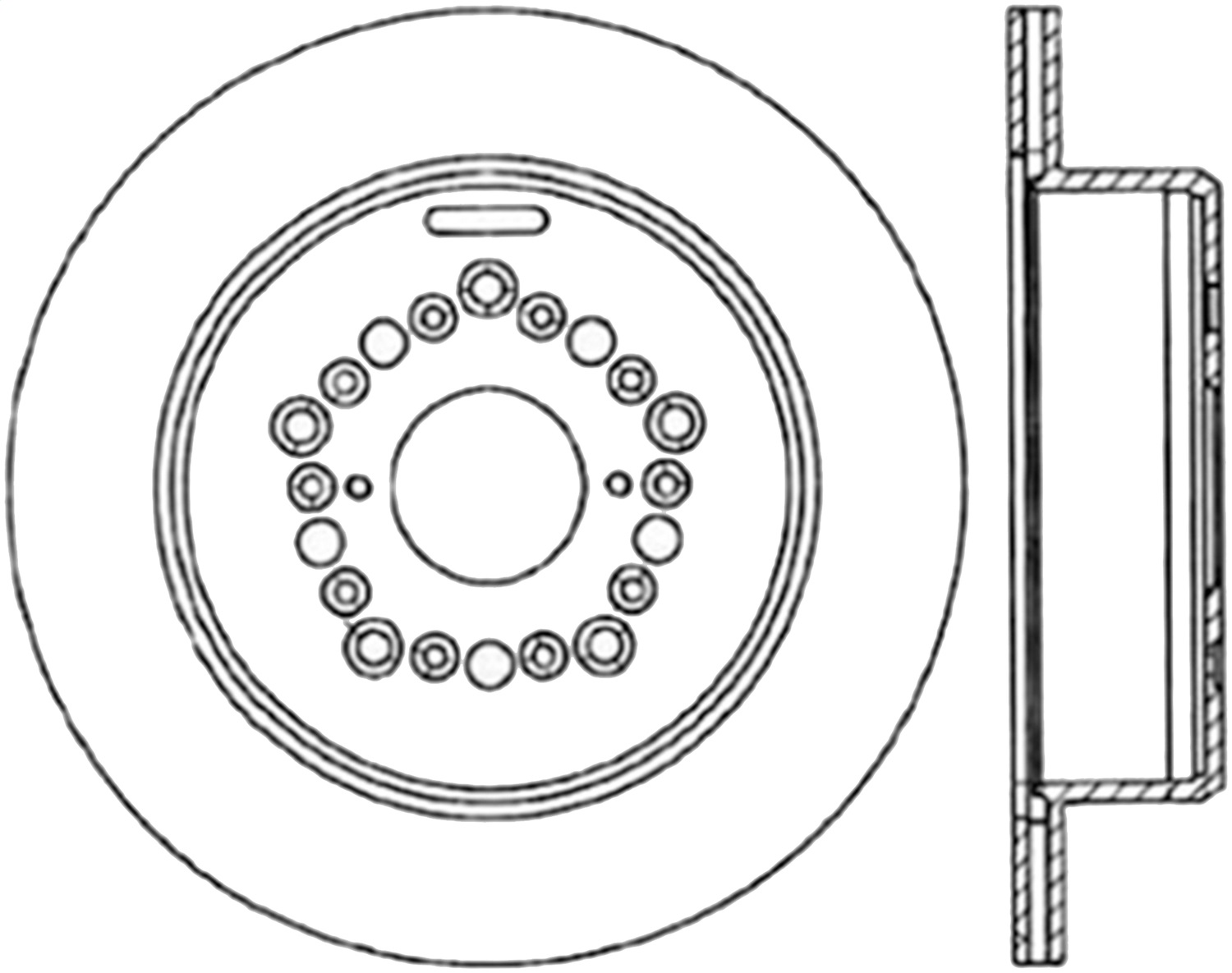 StopTech 128.44084L Sport Cross-Drilled Disc Brake Rotor