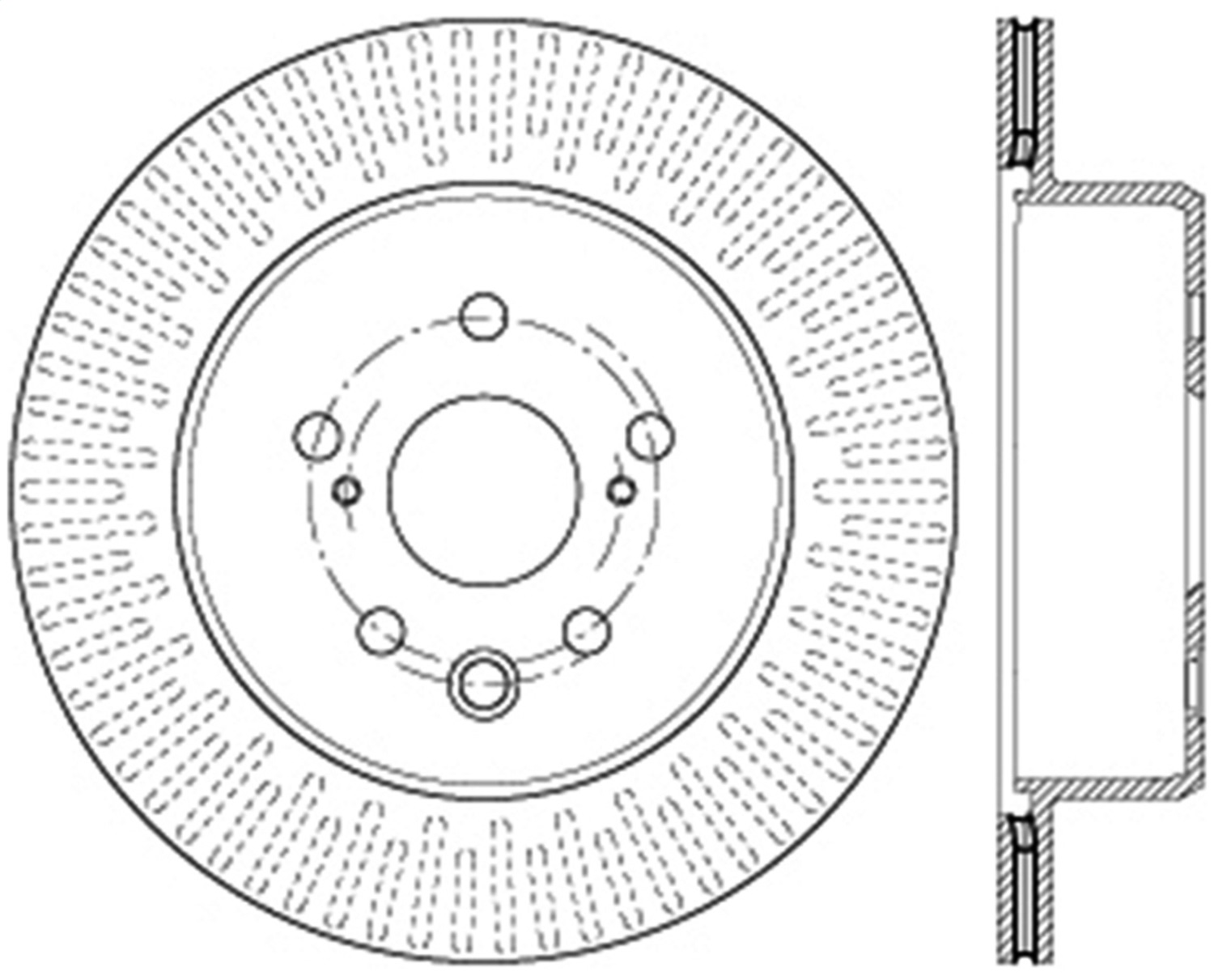 StopTech 128.44189L Sport Cross-Drilled Disc Brake Rotor