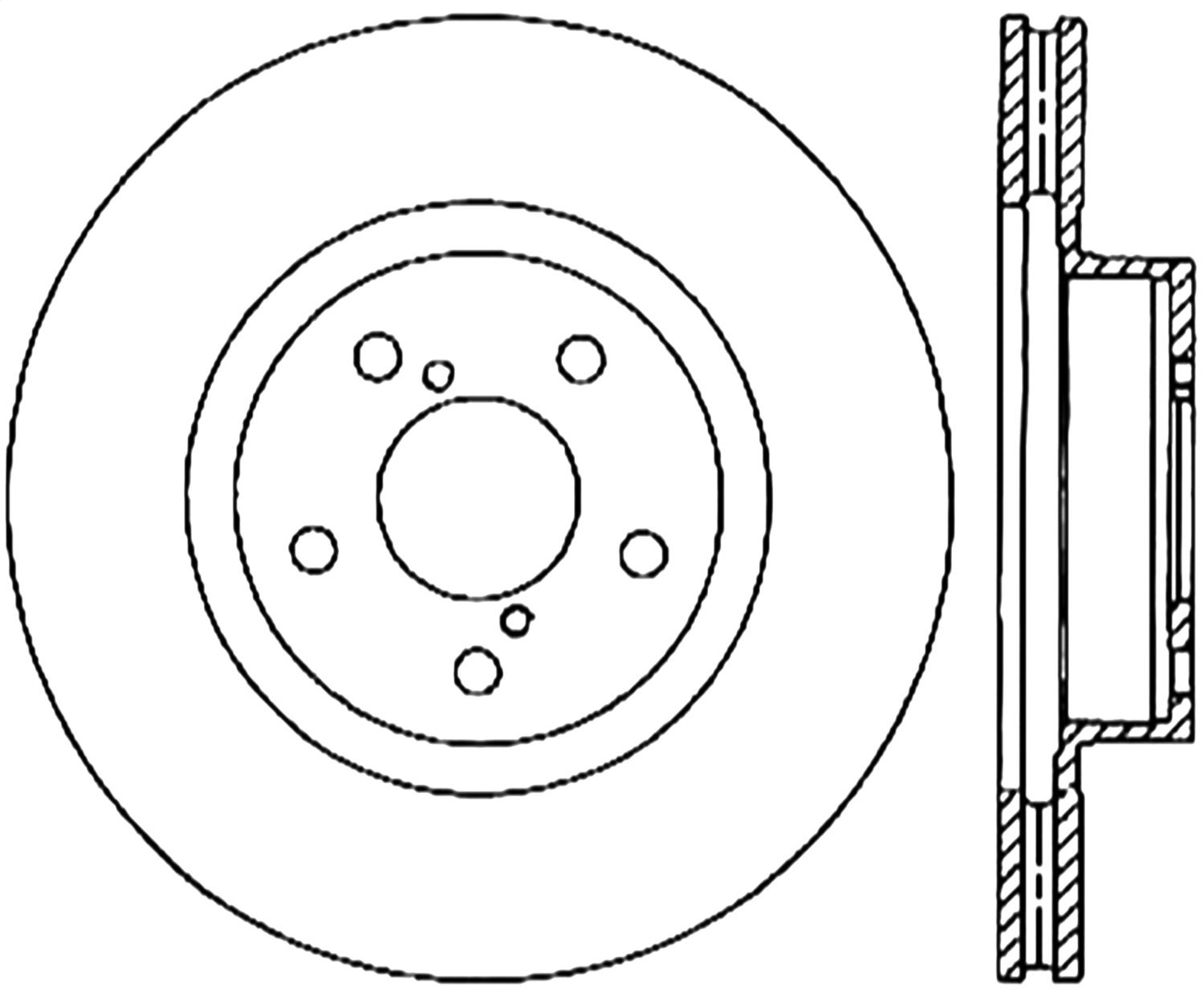 StopTech 128.47024R Sport Cross-Drilled Disc Brake Rotor