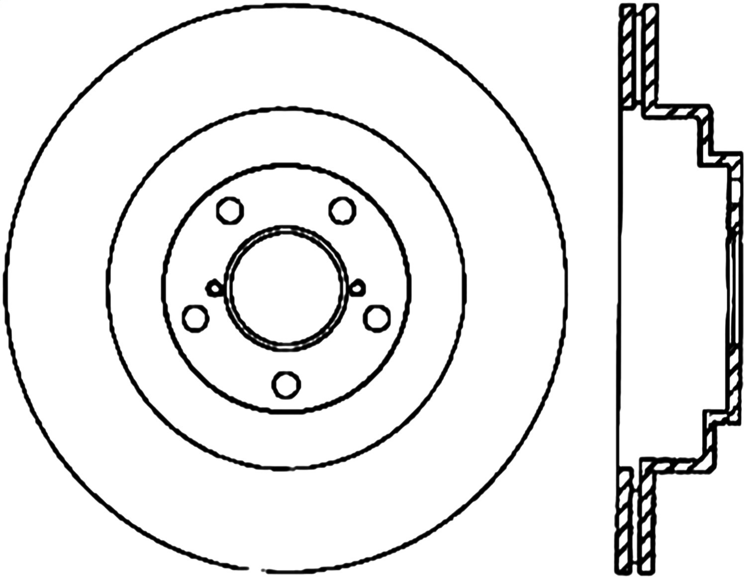 StopTech 128.47025L Sport Cross-Drilled Disc Brake Rotor Fits Impreza Legacy