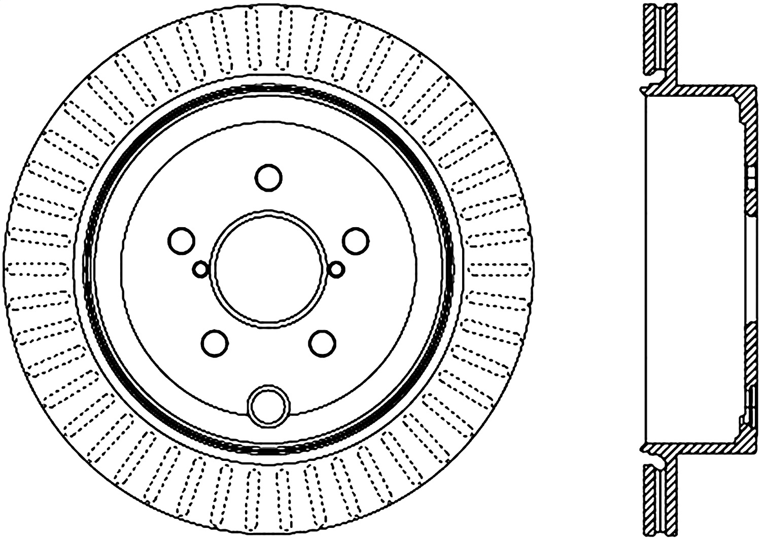 StopTech 128.47031L Sport Cross-Drilled Disc Brake Rotor
