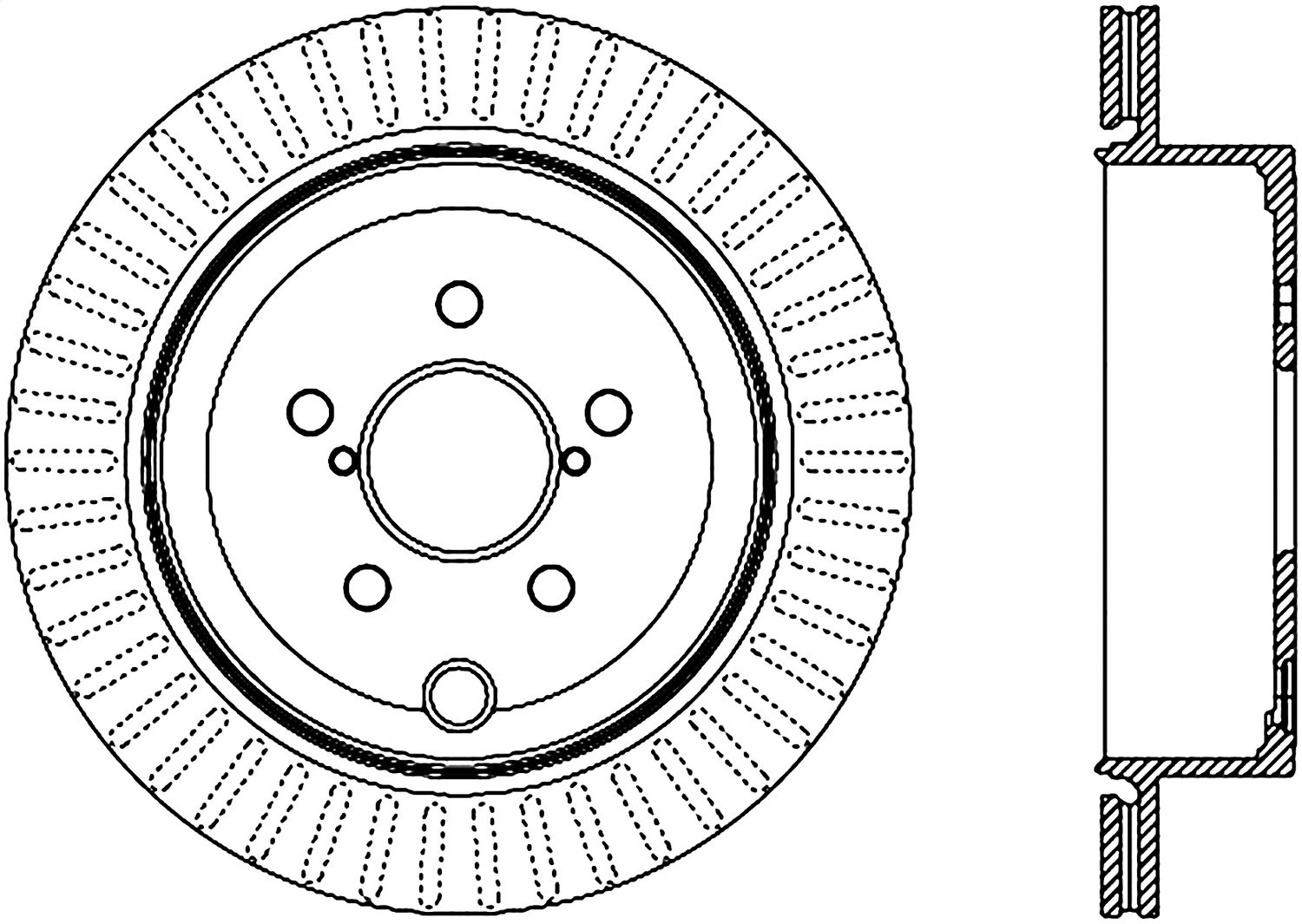 StopTech 128.47031R Sport Cross-Drilled Disc Brake Rotor