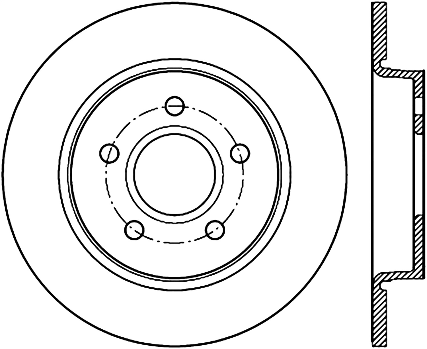 StopTech 128.61099R Sport Cross-Drilled Disc Brake Rotor Fits 12-18 Focus