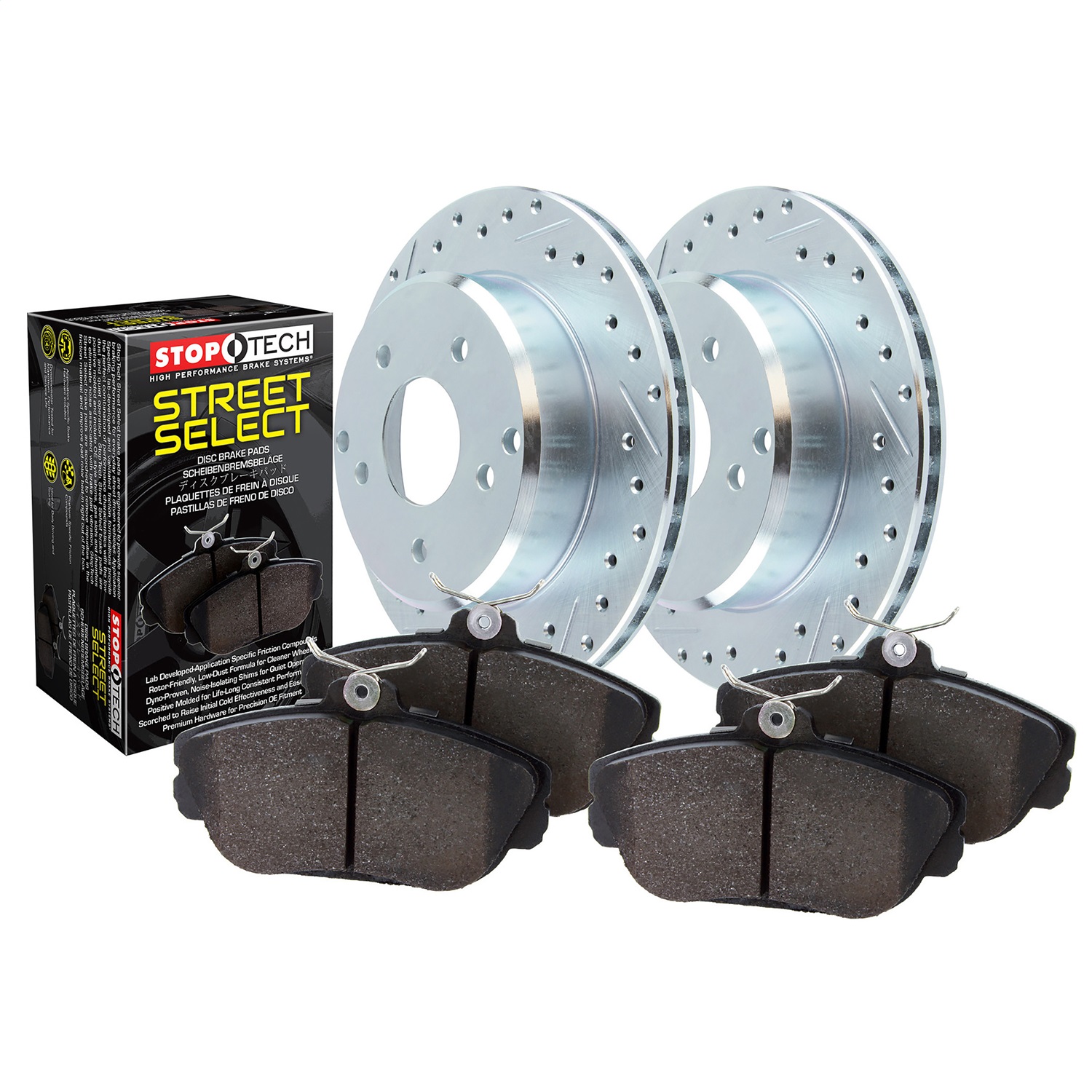 StopTech 928.33005 Select - 2 Wheel Brake Kit w/Cross-Drilled And Slotted Rotor