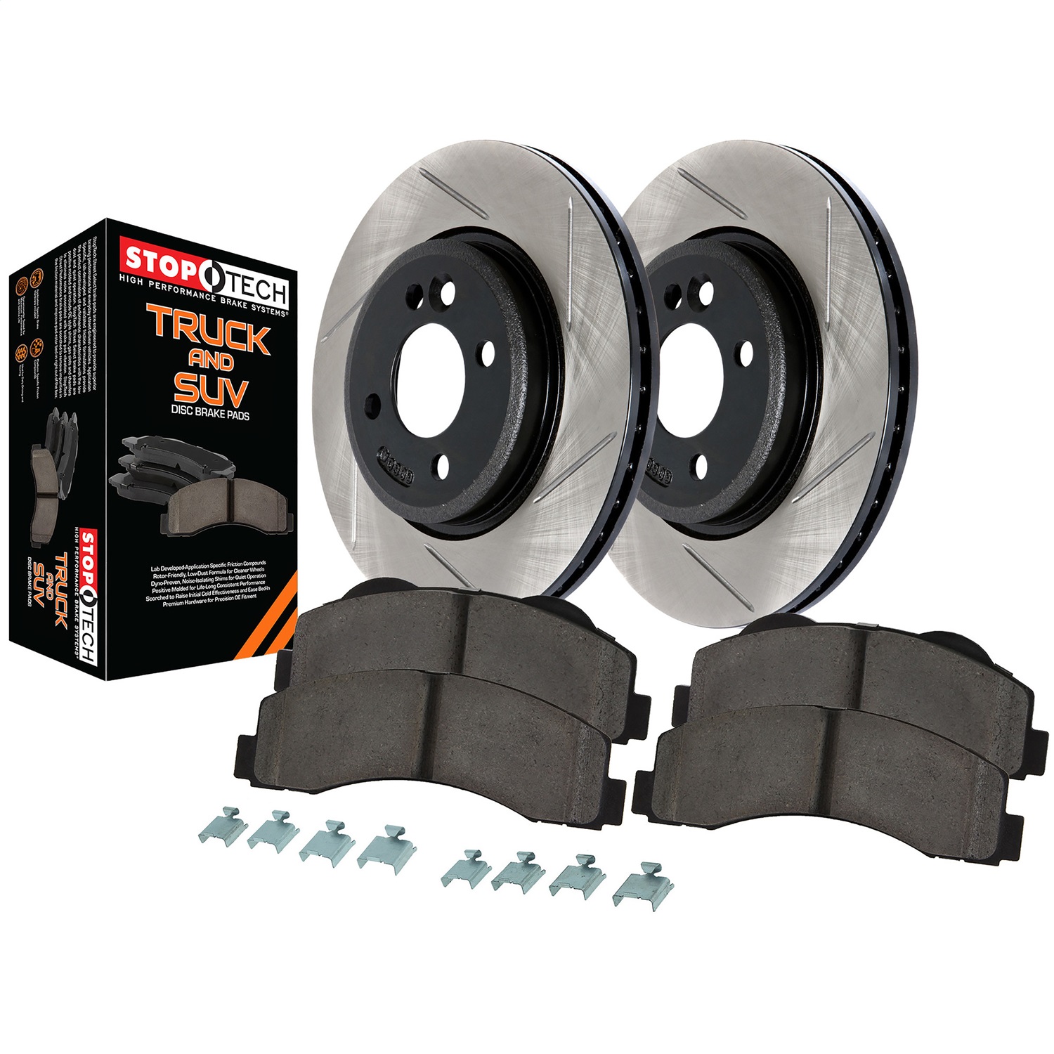 StopTech 970.65009 Truck Performance - 2 Wheel Disc Brake Kit w/Slotted Rotor