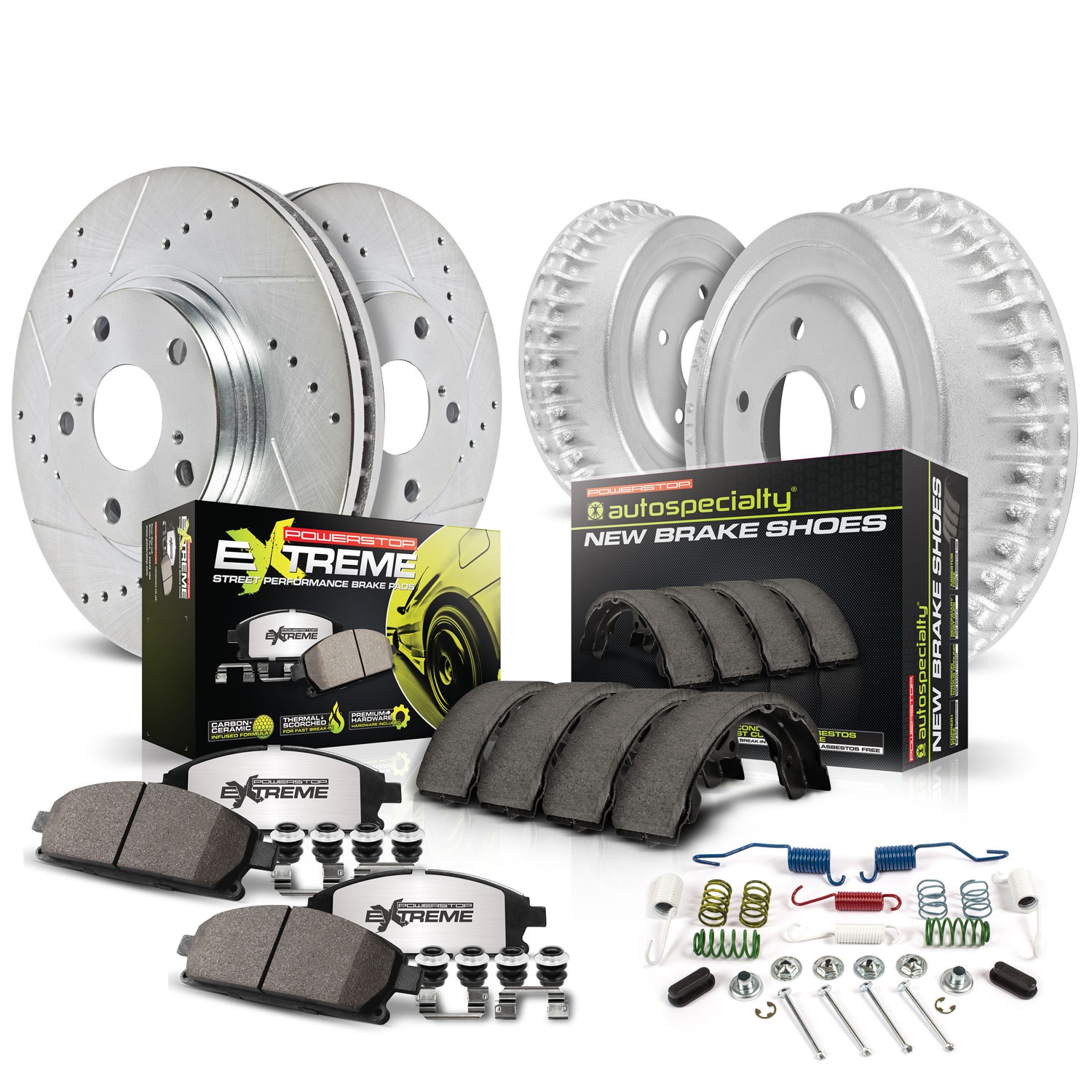 Power Stop - K15019DK-26 - Complete Vehicle Disc/Drum Brake Kit