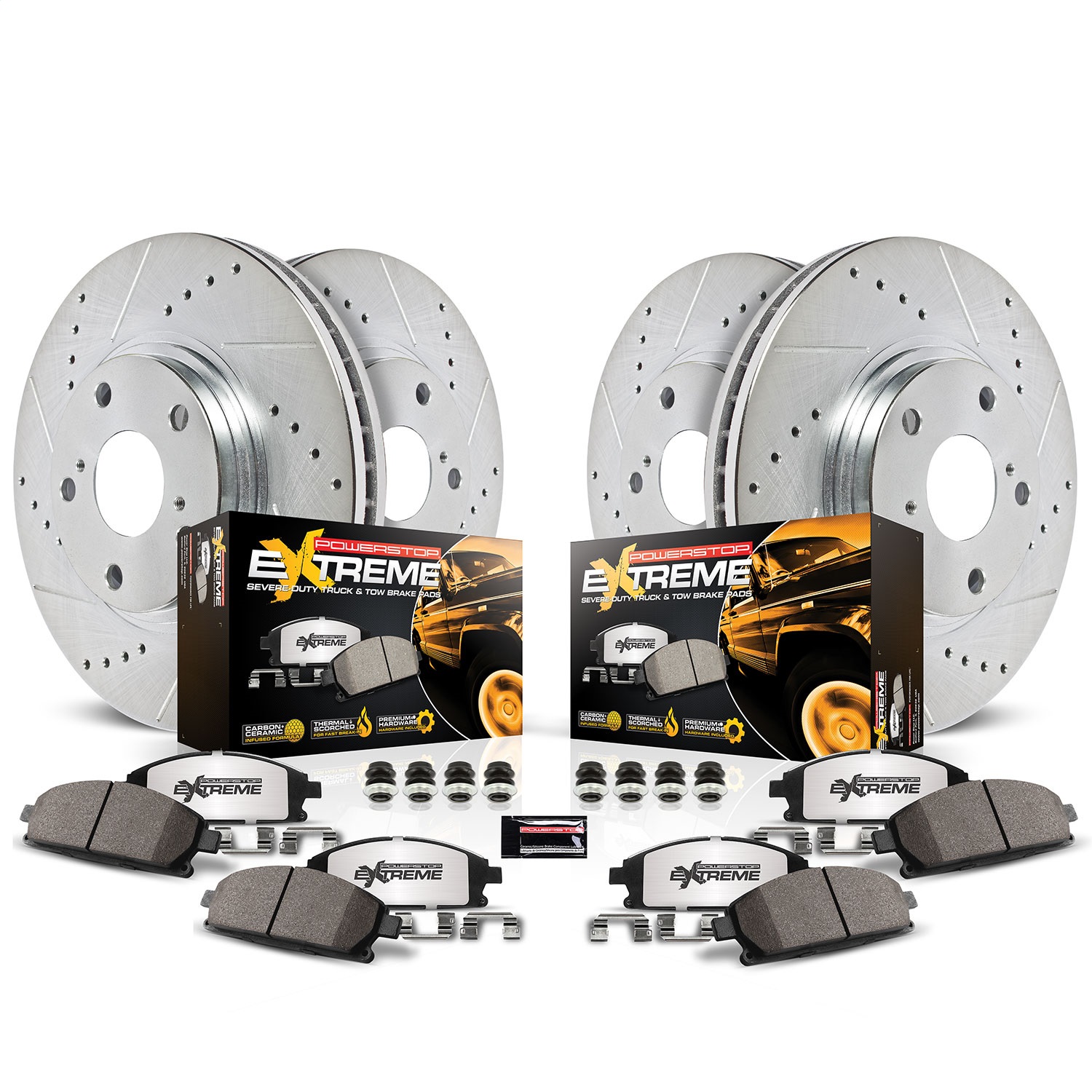 Power Stop - K9280-36 - Front and Rear - Disc Brake Pad and Rotor Kit