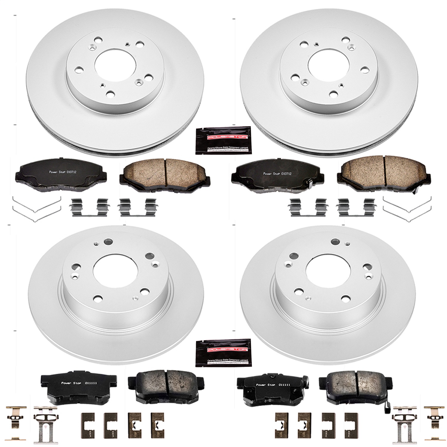 Power Stop - CRK1047 - Front and Rear - Disc Brake Pad and Rotor Kit