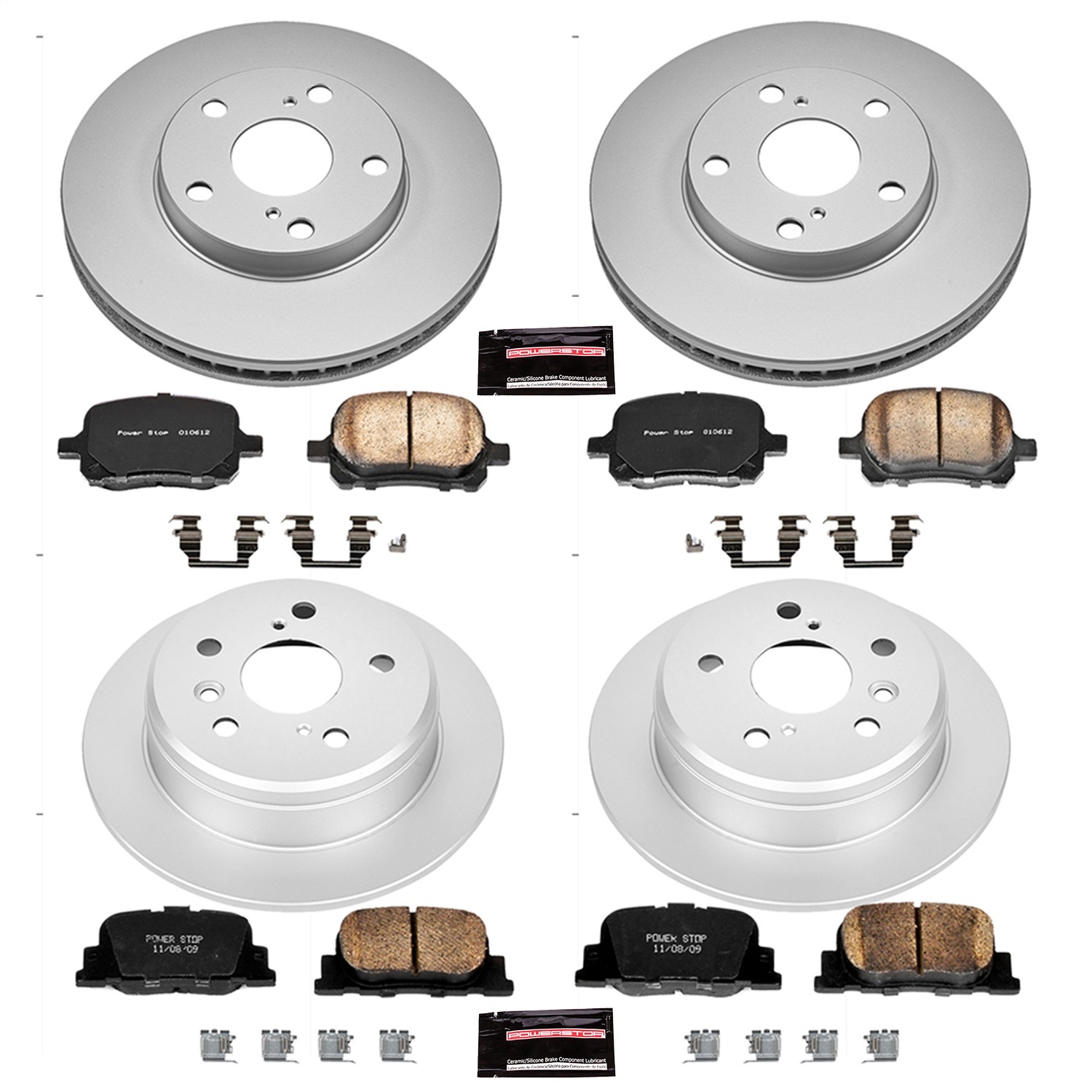 Power Stop - CRK1061 - Front and Rear - Disc Brake Pad and Rotor Kit
