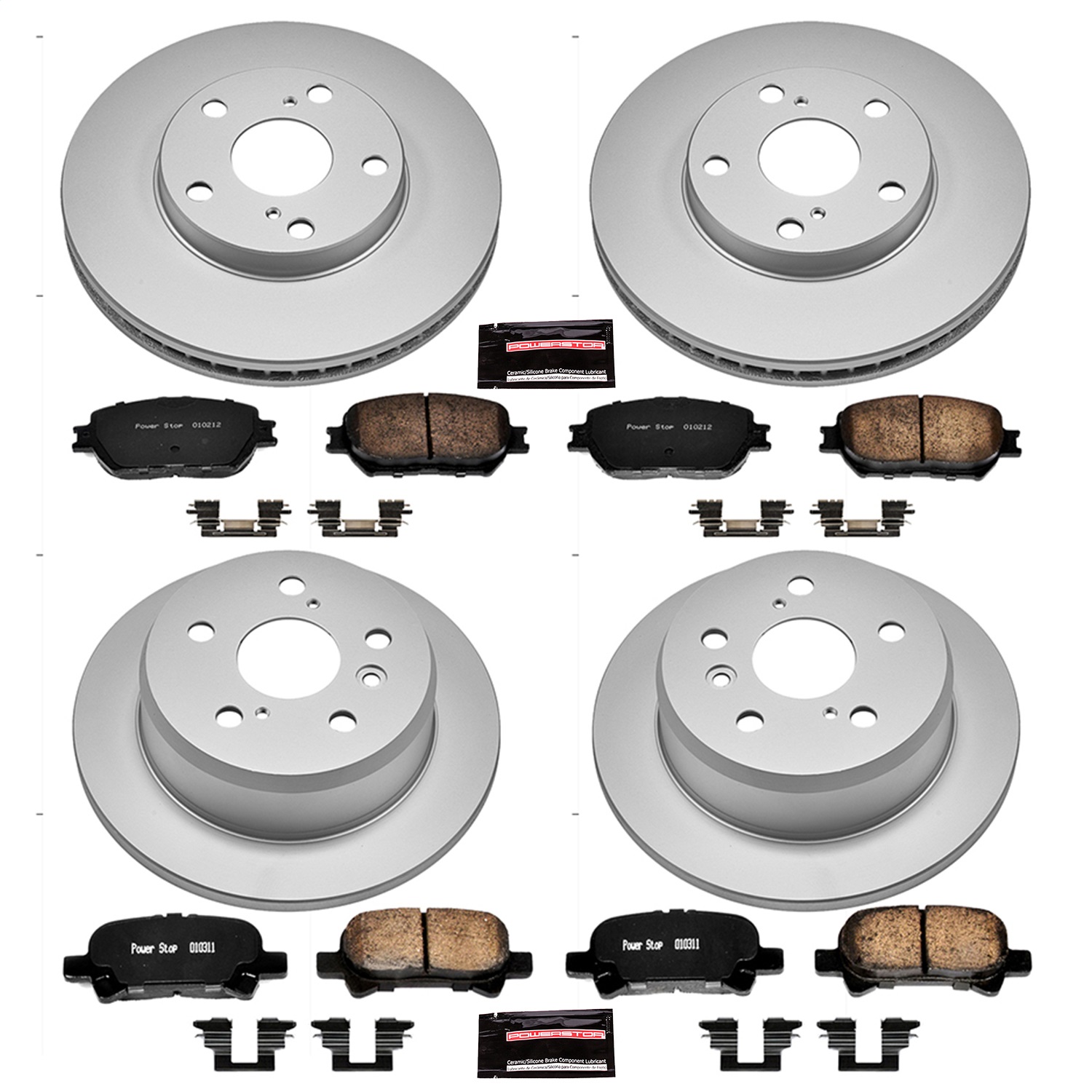Power Stop - CRK1065 - Front and Rear - Disc Brake Pad and Rotor Kit