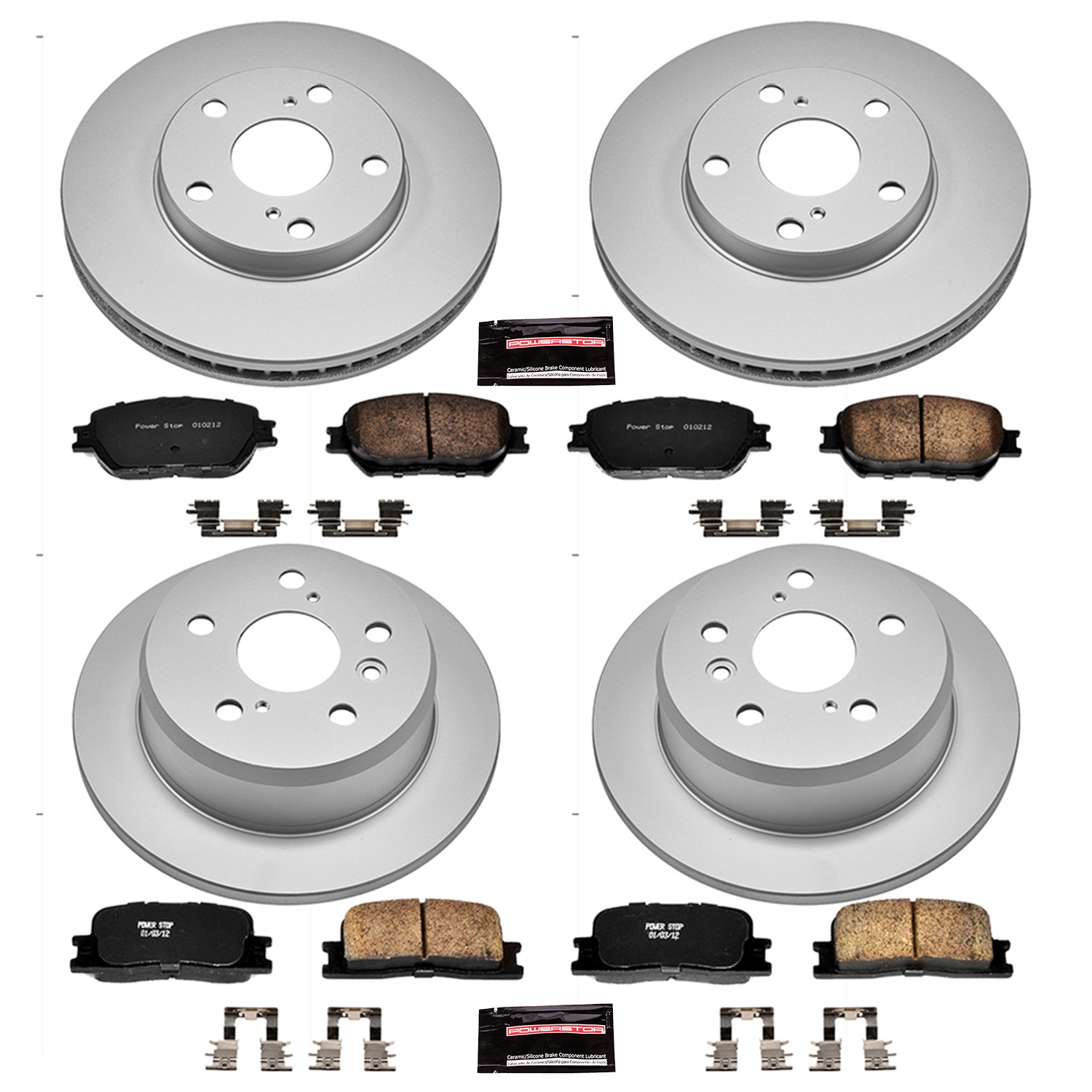 Power Stop - CRK1066 - Front and Rear - Disc Brake Pad and Rotor Kit