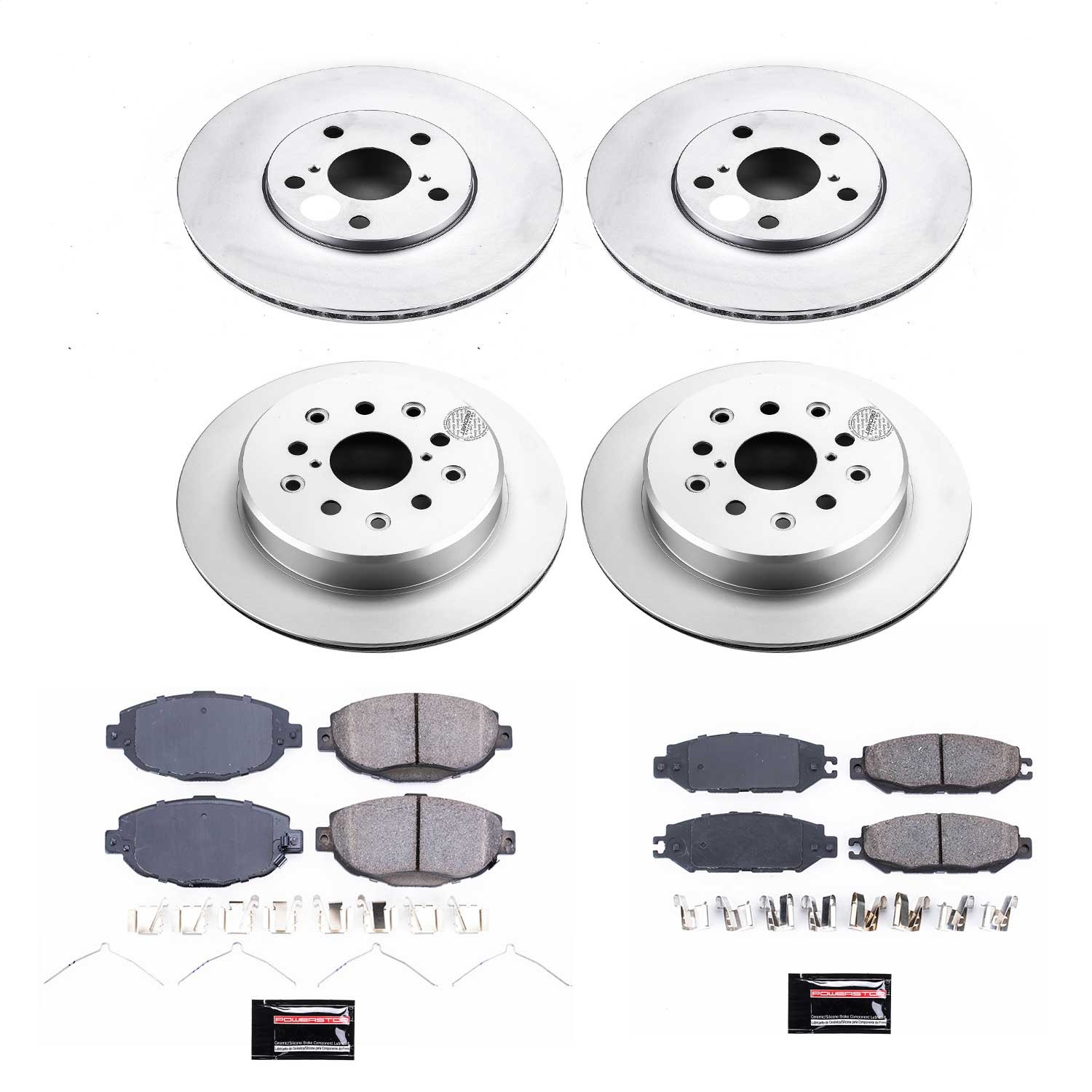 Power Stop - CRK1074 - Front and Rear - Disc Brake Pad and Rotor Kit