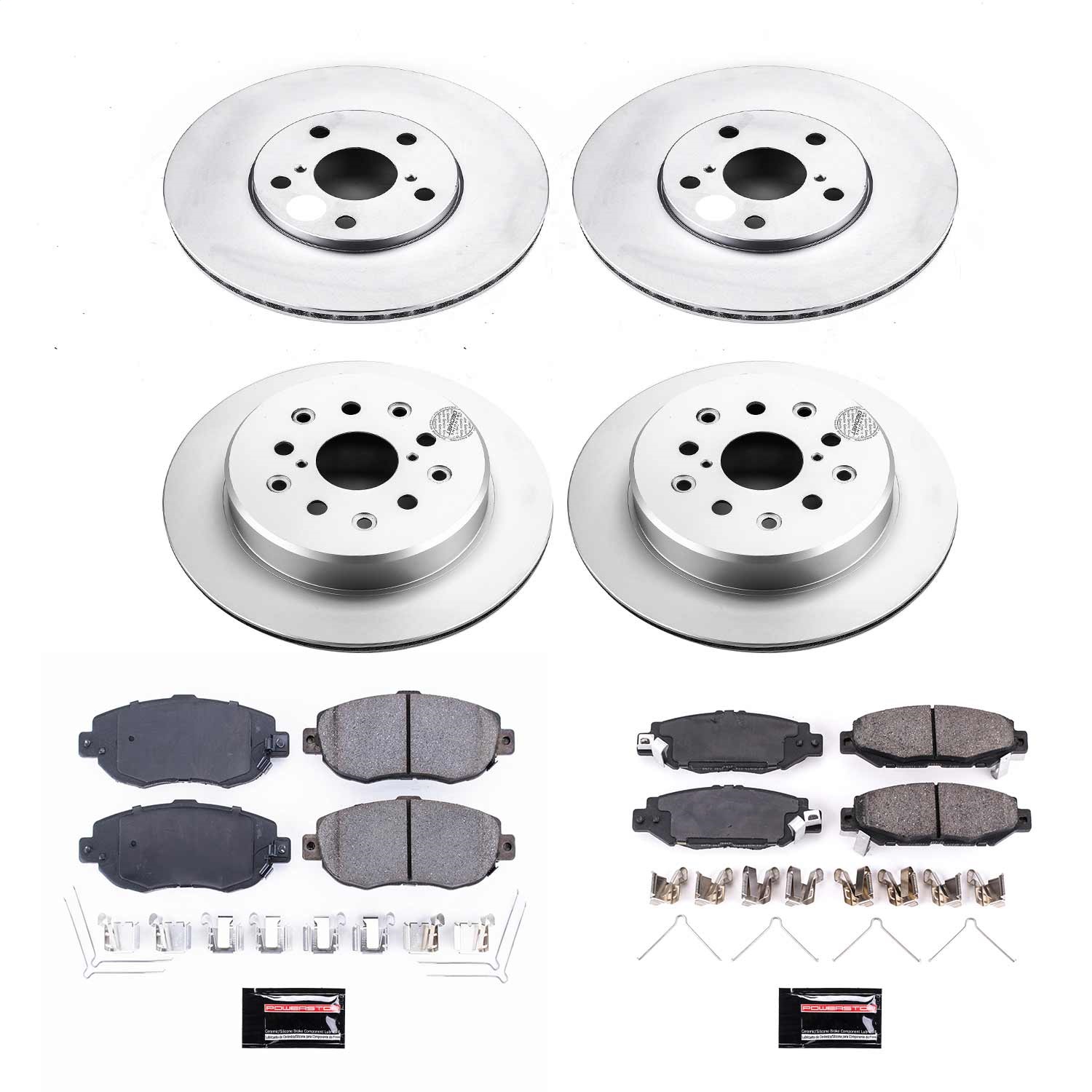 Power Stop - CRK1078 - Front and Rear - Disc Brake Pad and Rotor Kit