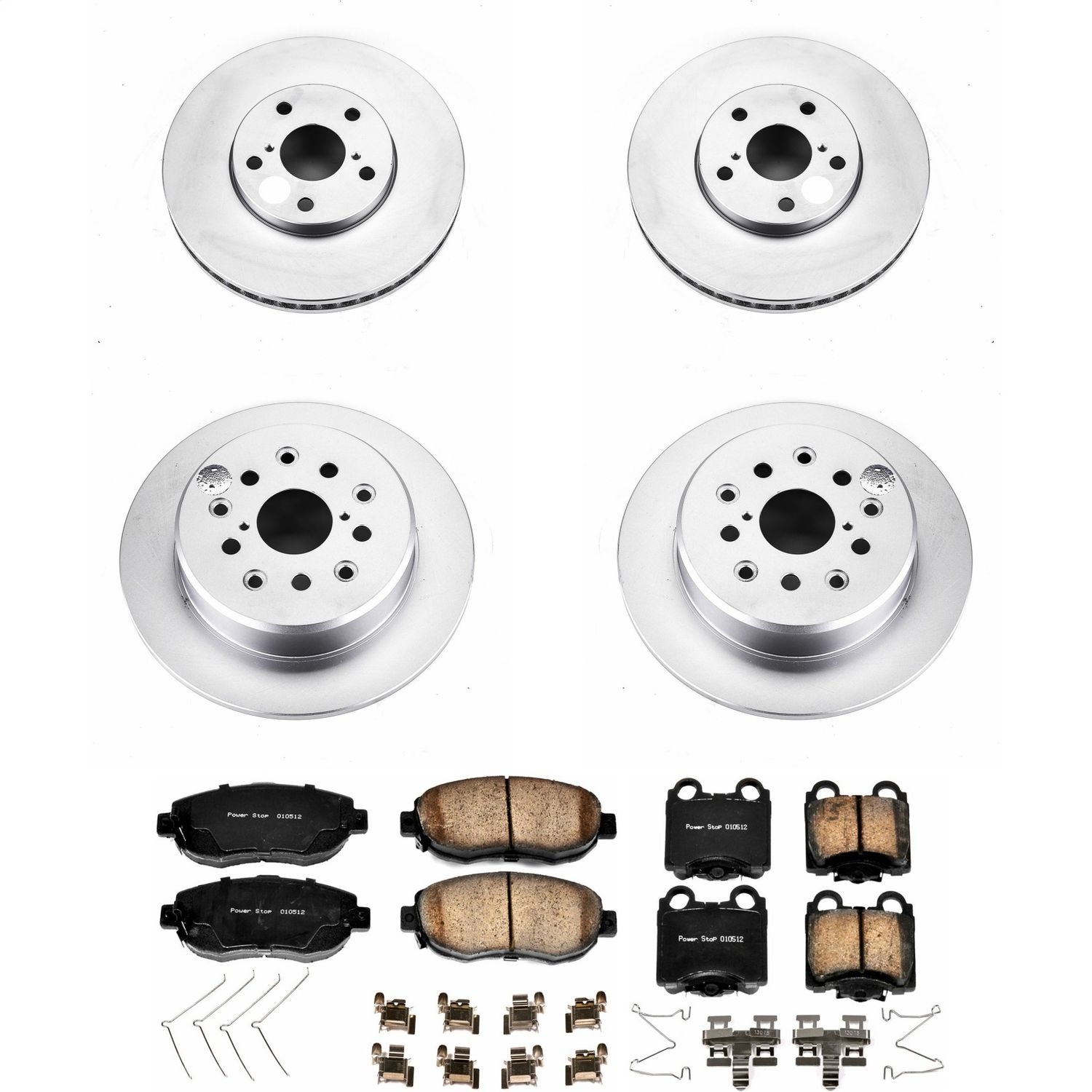 Power Stop - CRK1079 - Front and Rear - Disc Brake Pad and Rotor Kit