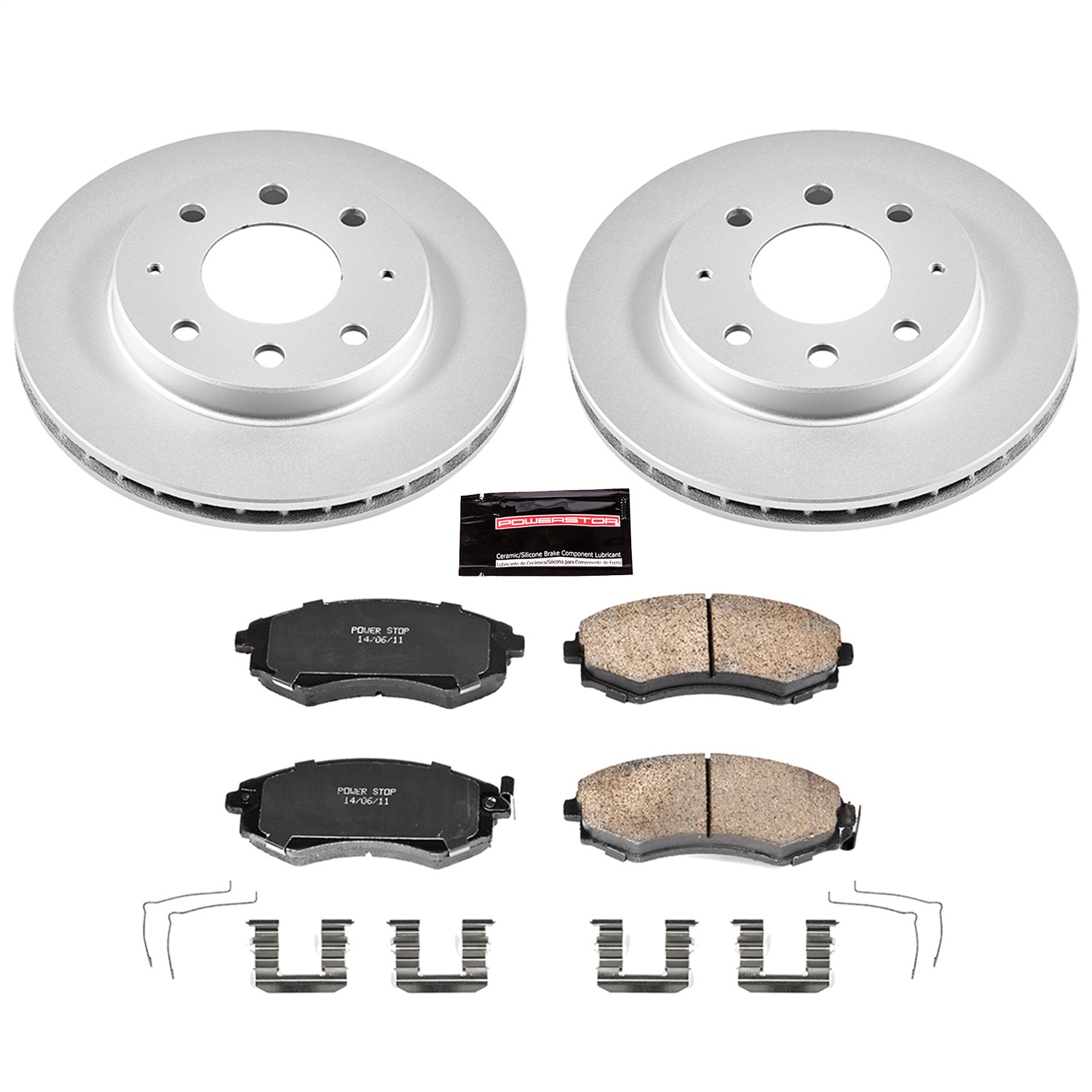 Power Stop - CRK1087 - Front - Disc Brake Pad and Rotor Kit