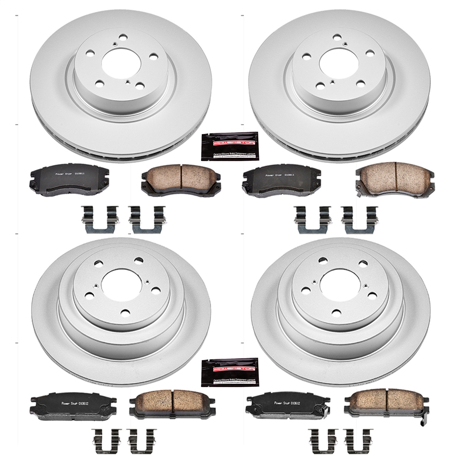 Power Stop - CRK1119 - Front and Rear - Disc Brake Pad and Rotor Kit