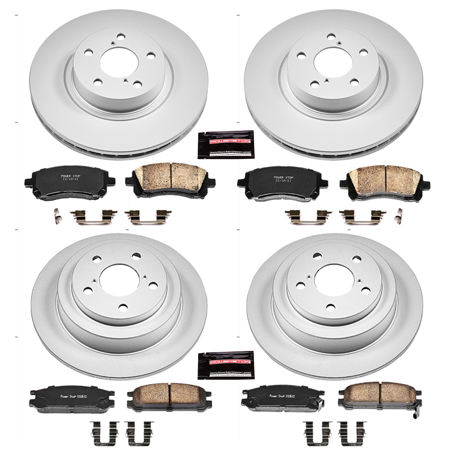 Power Stop - CRK1121 - Front and Rear - Disc Brake Pad and Rotor Kit