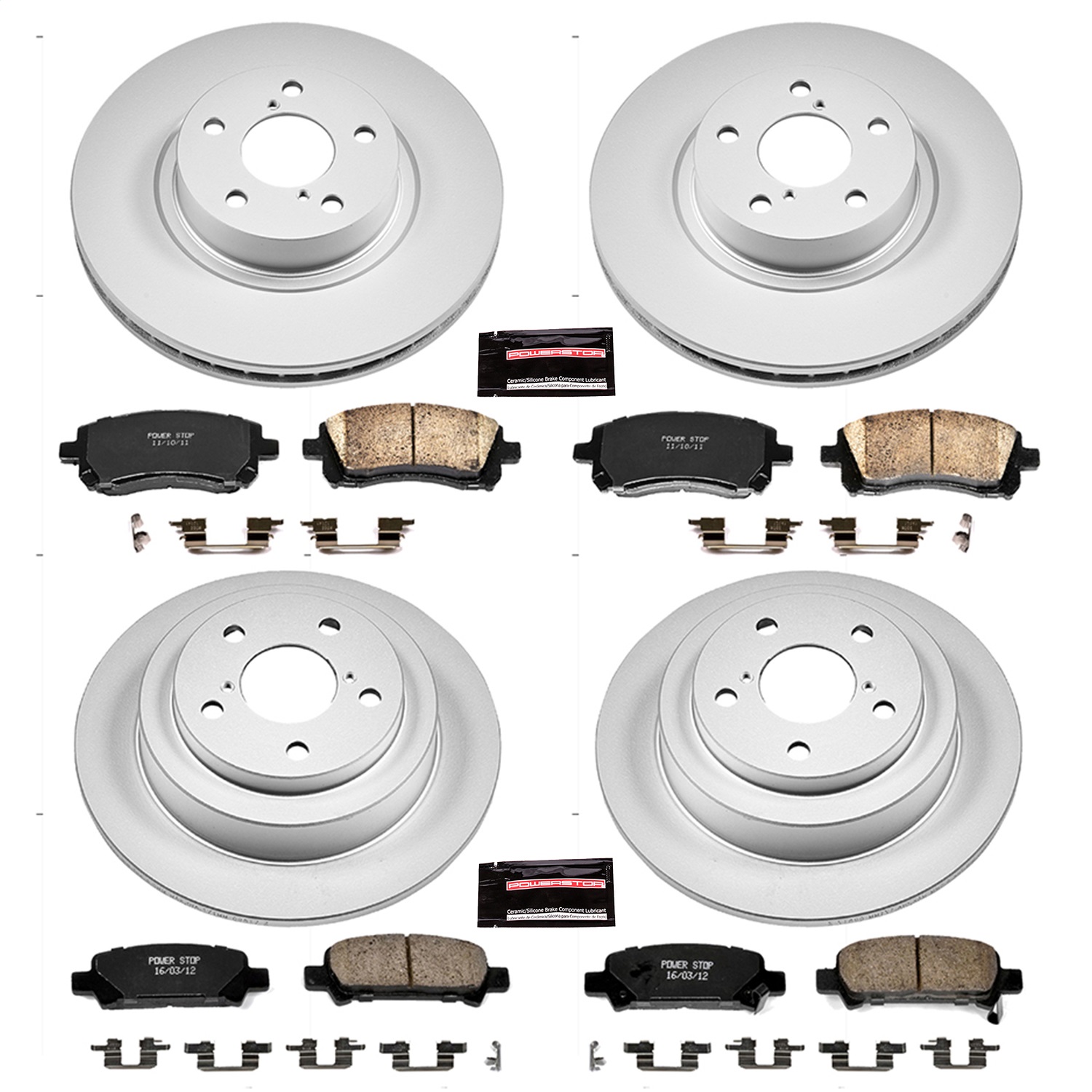 Power Stop - CRK1122 - Front and Rear - Disc Brake Pad and Rotor Kit