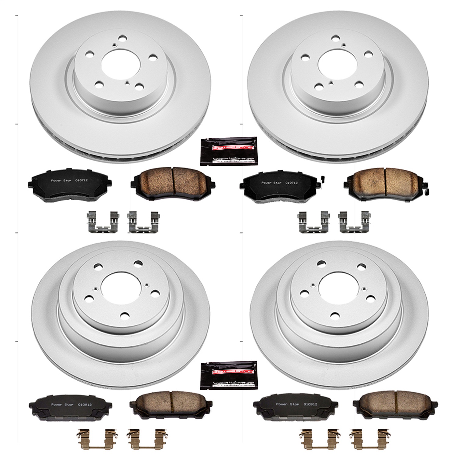 Power Stop - CRK1127 - Front and Rear - Disc Brake Pad and Rotor Kit