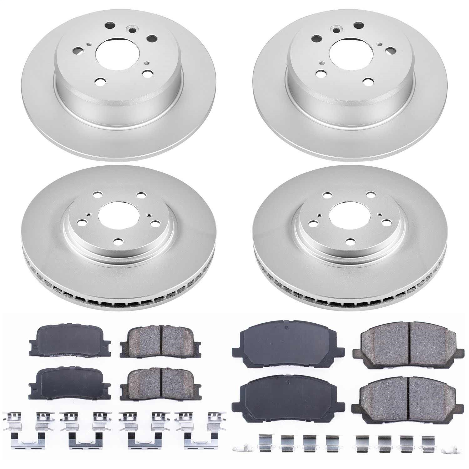 Power Stop - CRK1139 - Front and Rear - Disc Brake Pad and Rotor Kit