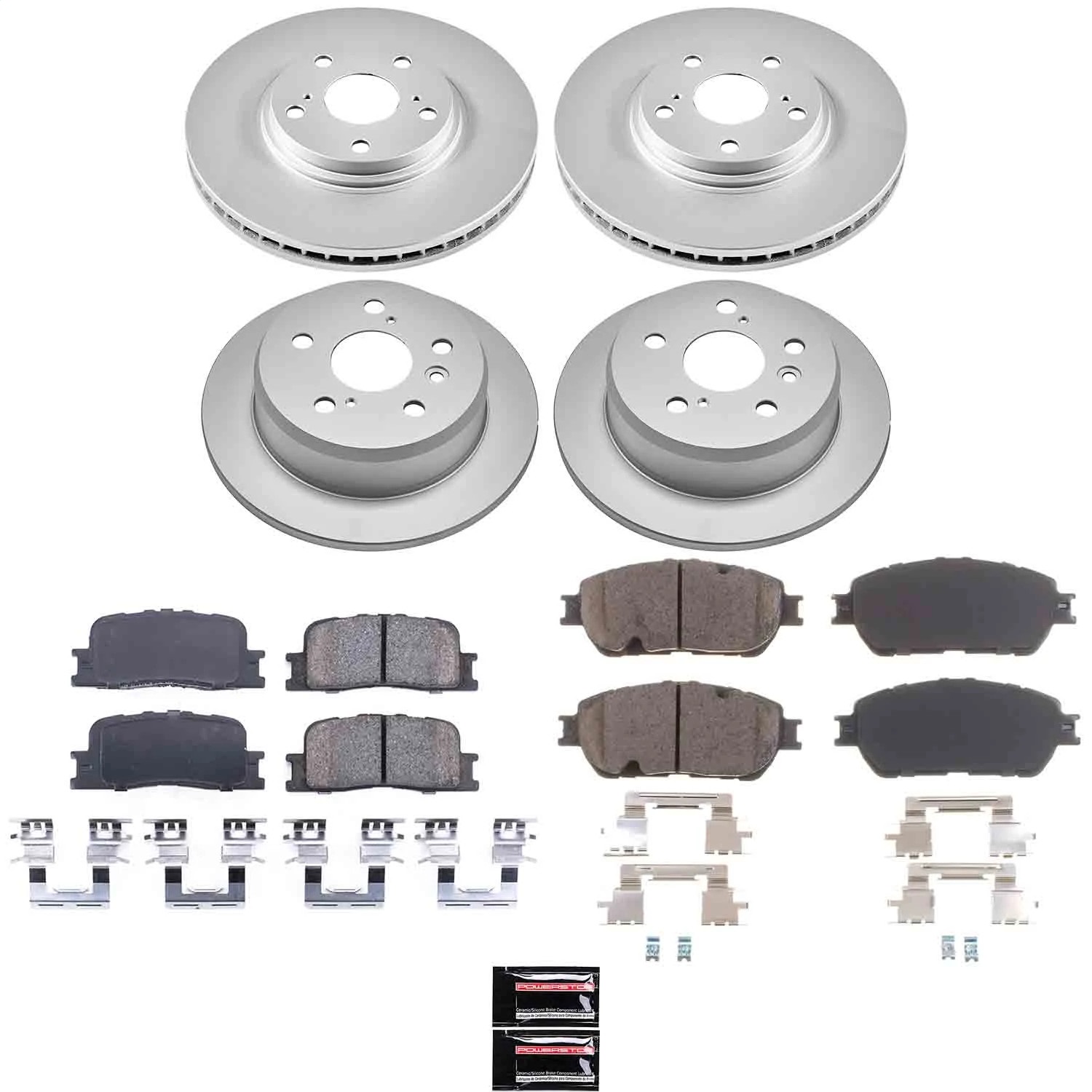 Power Stop - CRK1142 - Front and Rear - Disc Brake Pad and Rotor Kit