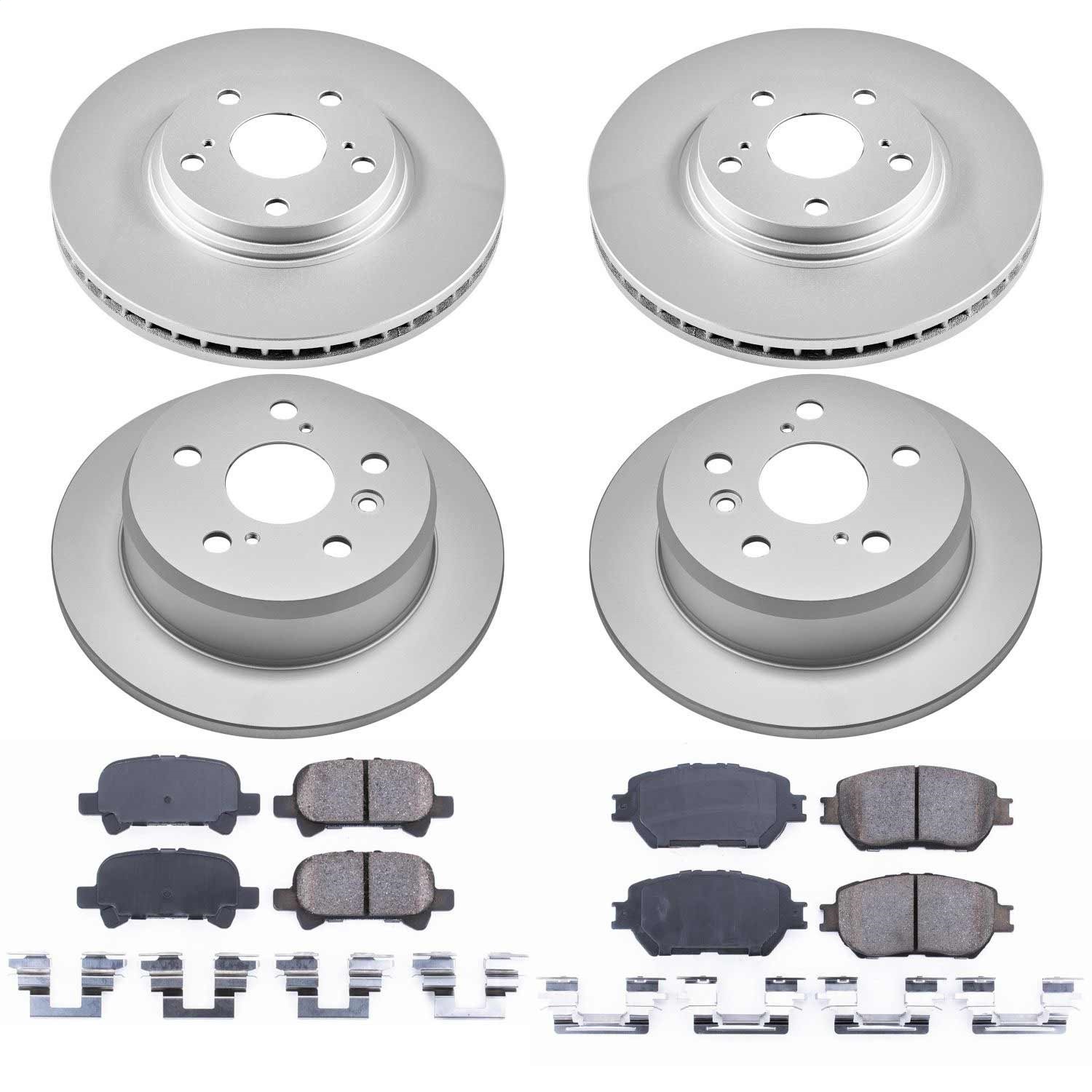 Power Stop - CRK1144 - Front and Rear - Disc Brake Pad and Rotor Kit