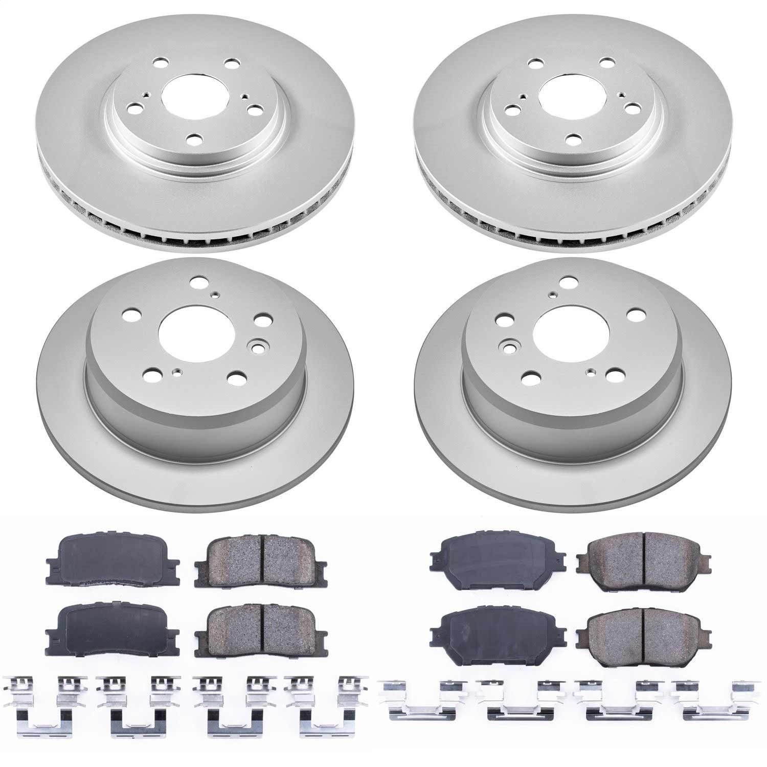 Power Stop - CRK1145 - Front and Rear - Disc Brake Pad and Rotor Kit
