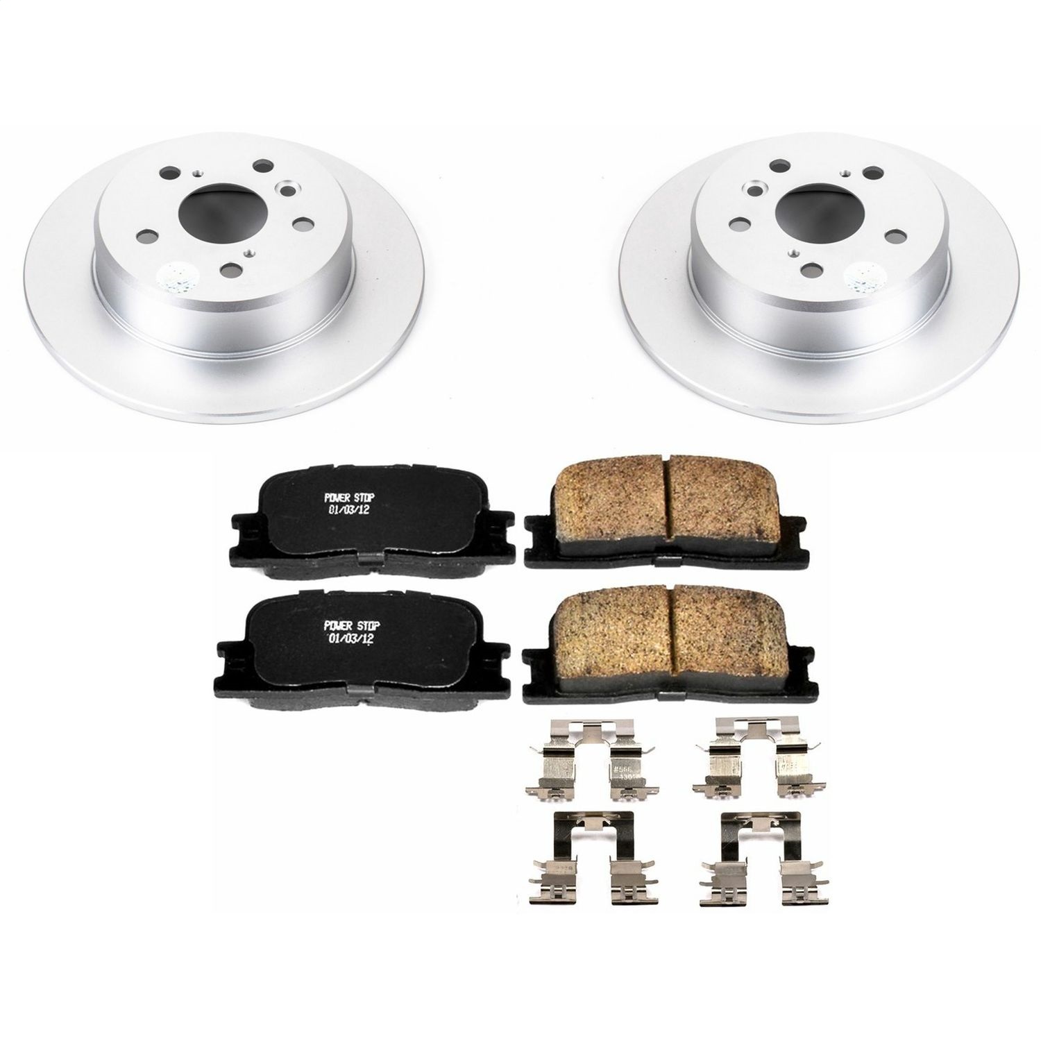 Power Stop - CRK1148 - Rear - Disc Brake Pad and Rotor Kit