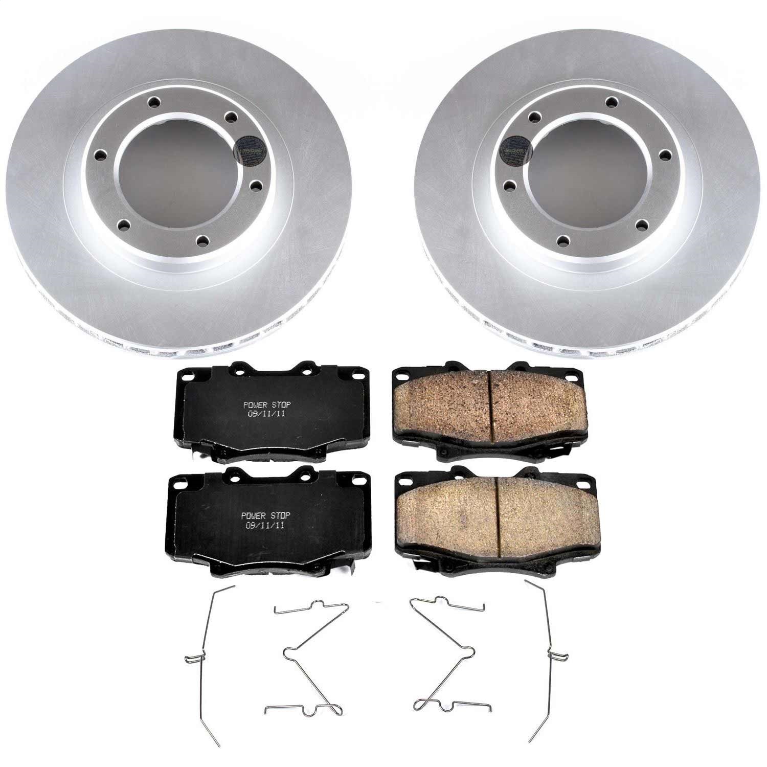 Power Stop - CRK1154 - Front - Disc Brake Pad and Rotor Kit