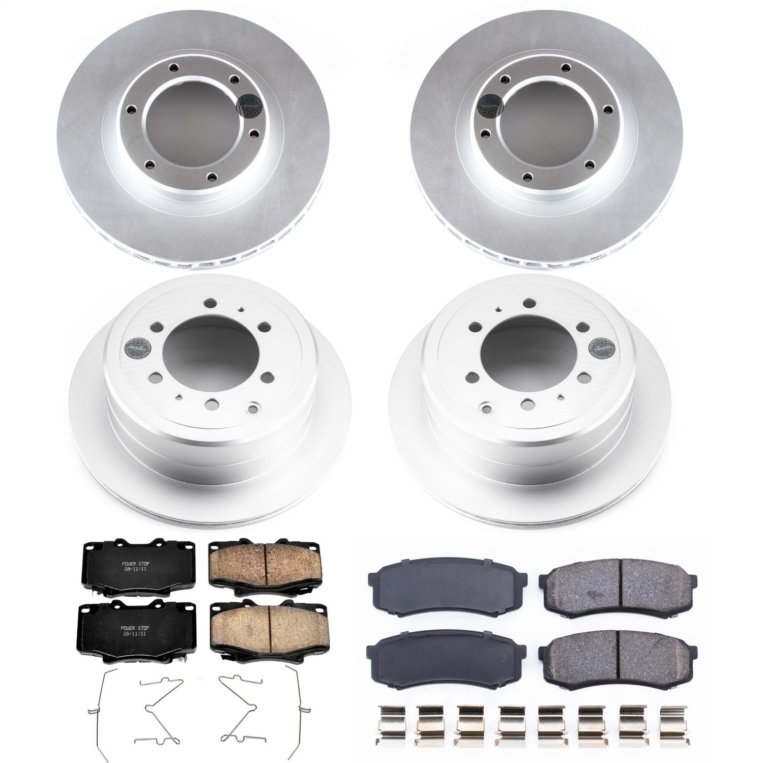 Power Stop - CRK1155 - Front and Rear - Disc Brake Pad and Rotor Kit