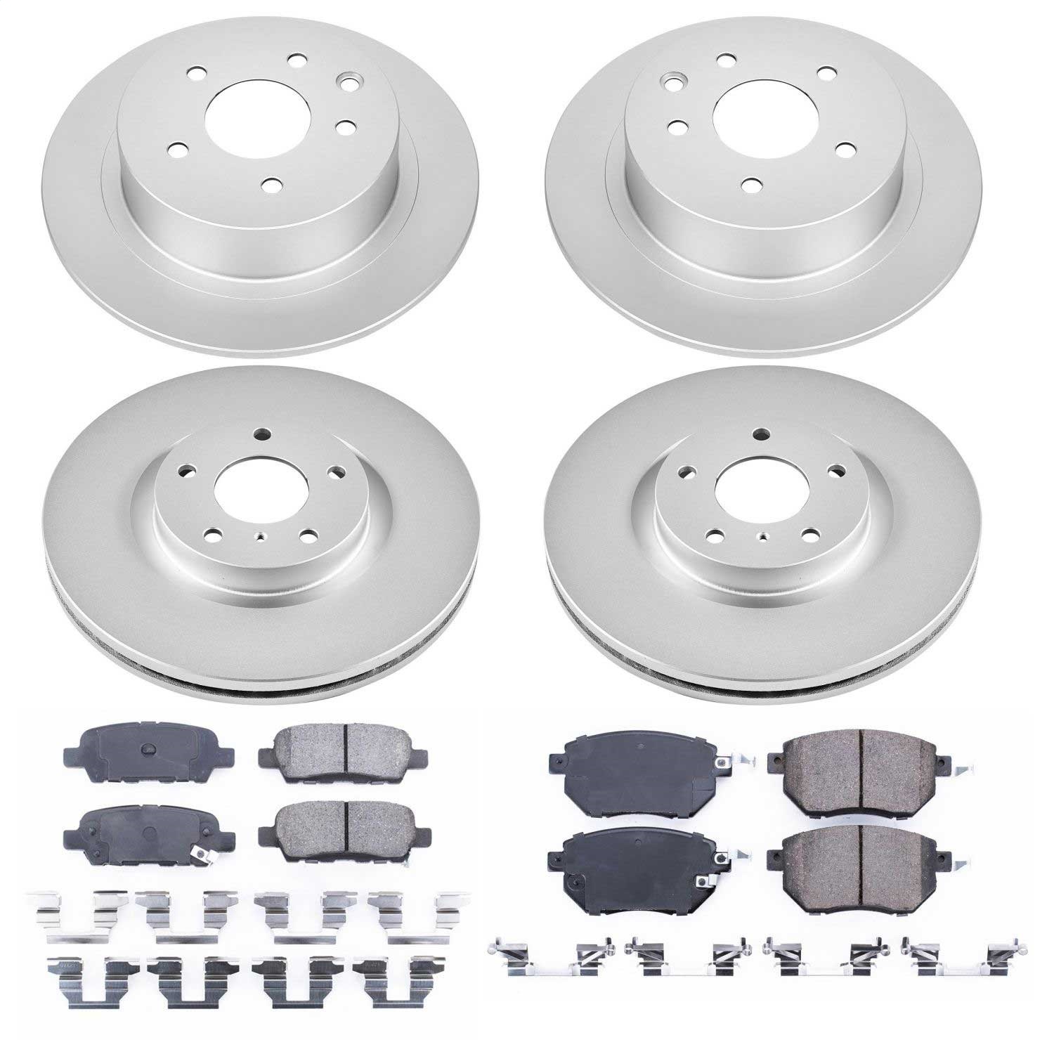 Power Stop - CRK117 - Front and Rear - Disc Brake Pad and Rotor Kit