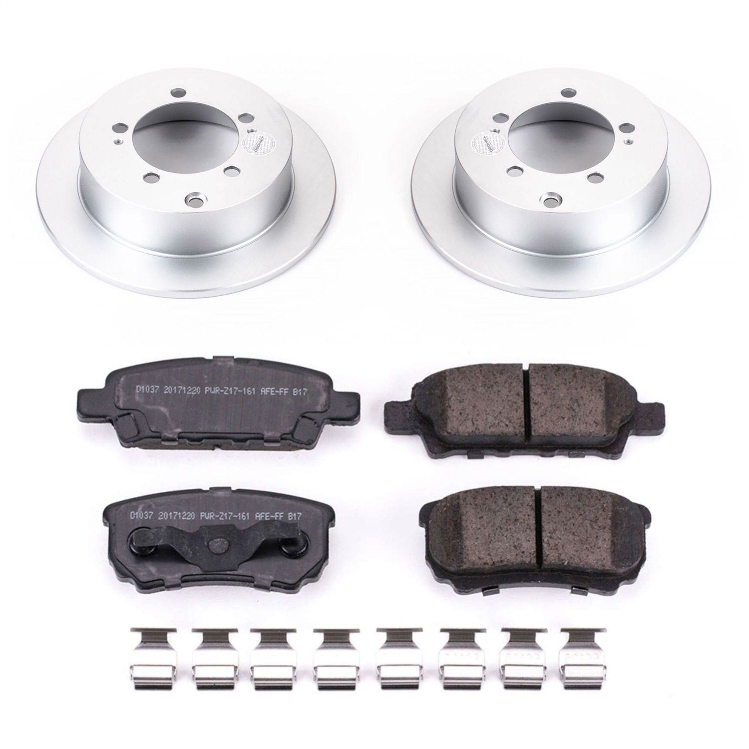 Power Stop - CRK1202 - Rear - Disc Brake Pad and Rotor Kit