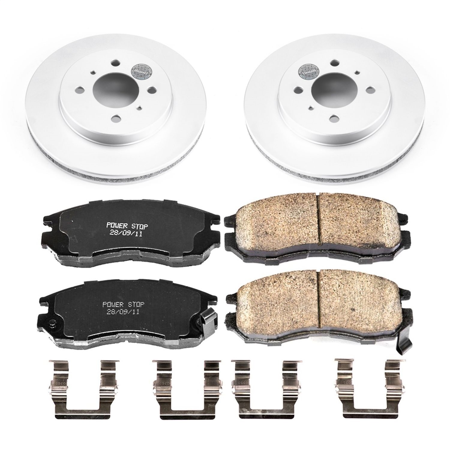 Power Stop - CRK1214 - Front - Disc Brake Pad and Rotor Kit
