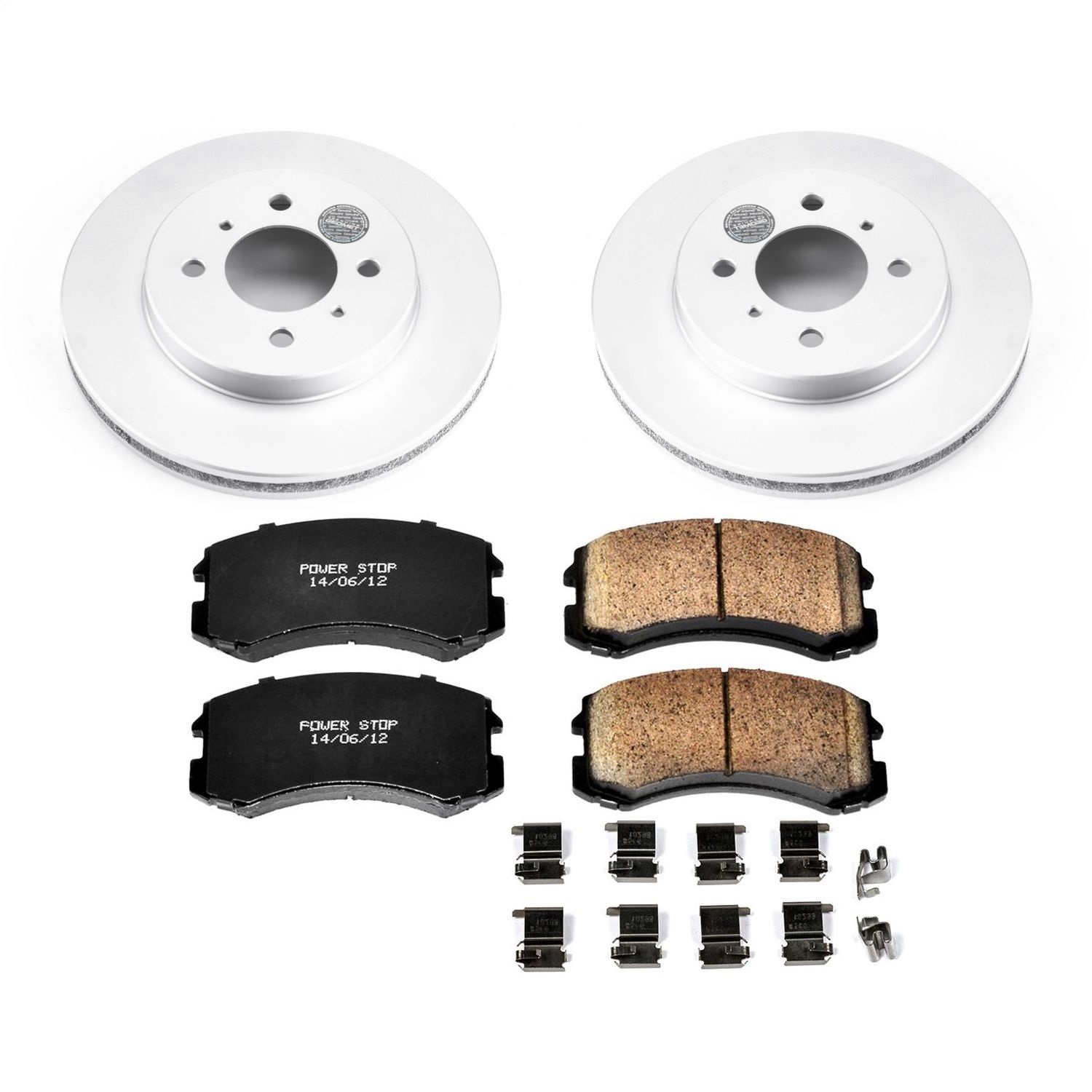 Power Stop - CRK1215 - Front - Disc Brake Pad and Rotor Kit