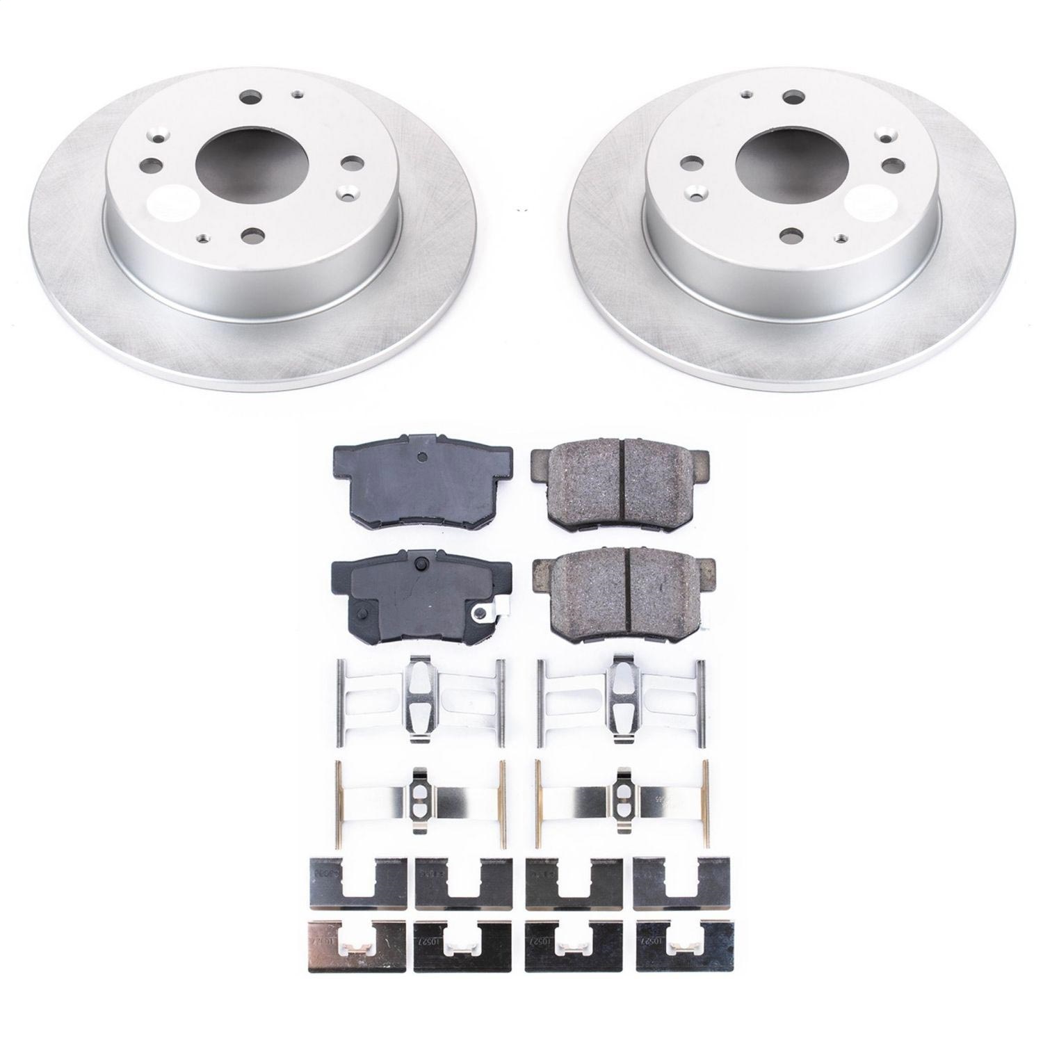 Power Stop - CRK1244 - Rear - Disc Brake Pad and Rotor Kit