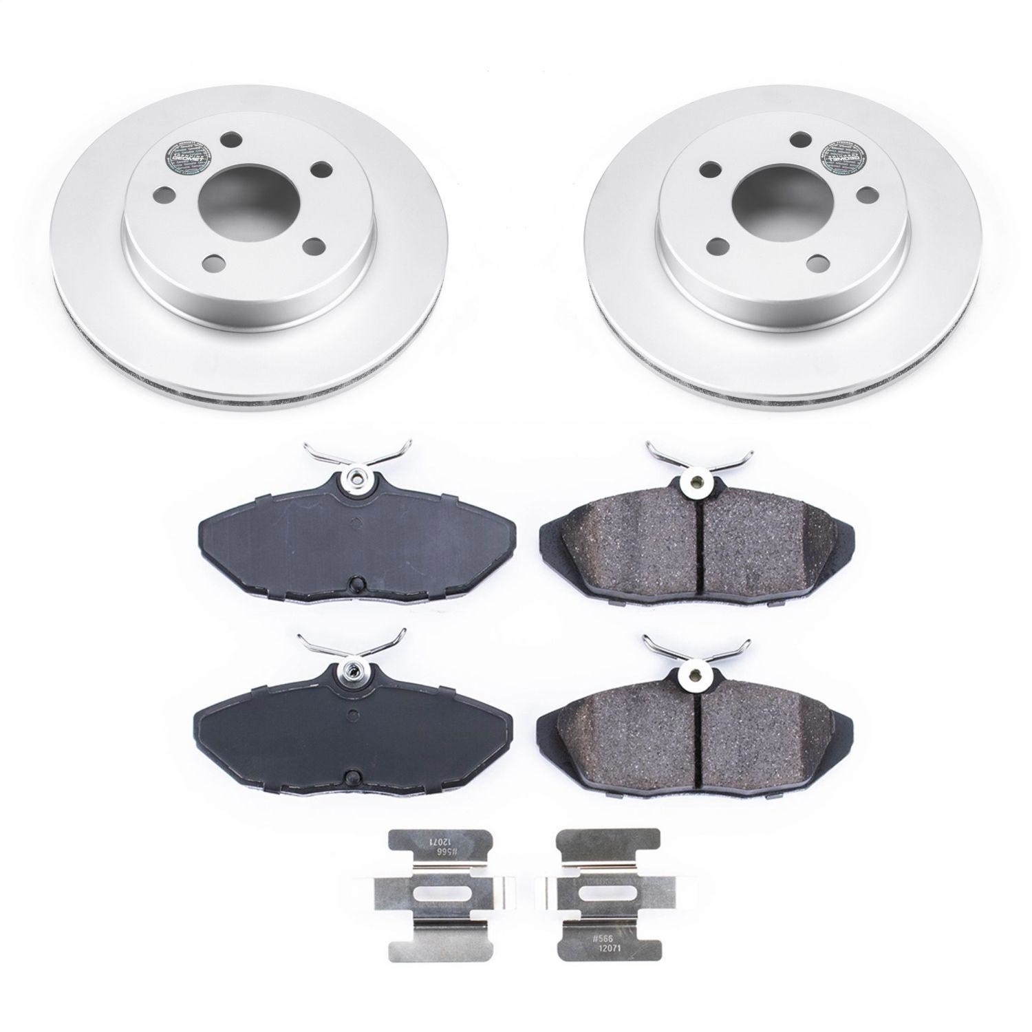 Power Stop - CRK1297 - Rear - Disc Brake Pad and Rotor Kit