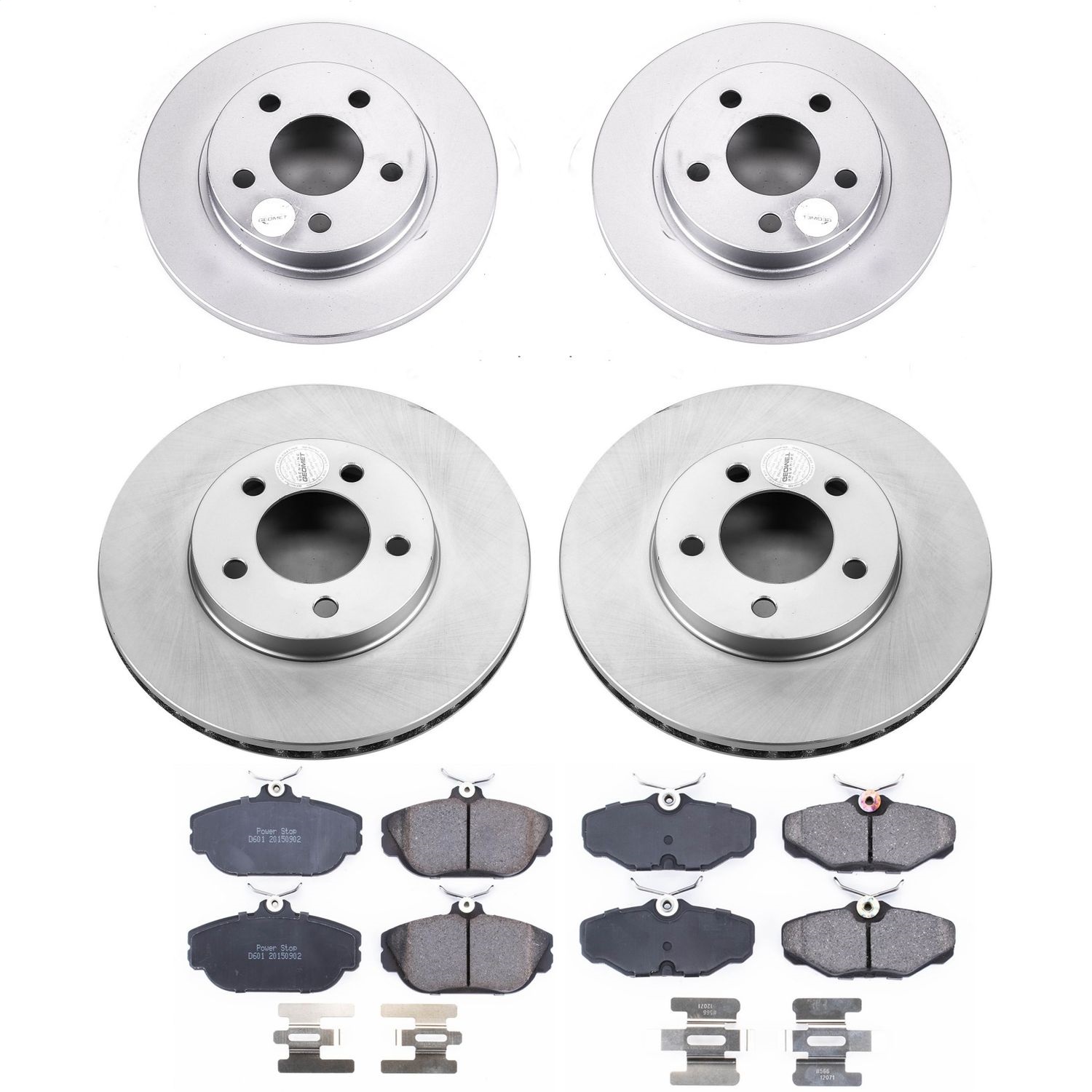Power Stop - CRK1328 - Front and Rear - Disc Brake Pad and Rotor Kit