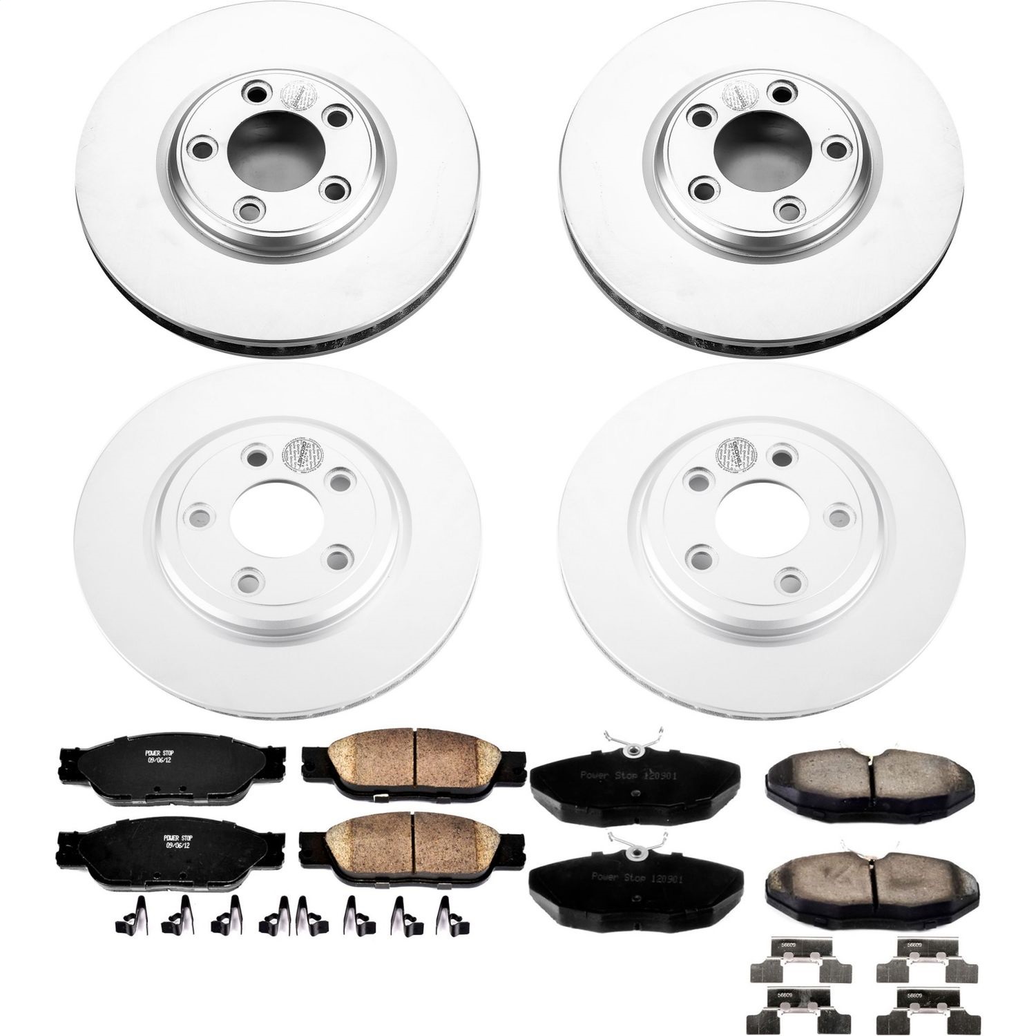 Power Stop - CRK1355 - Front and Rear - Disc Brake Pad and Rotor Kit