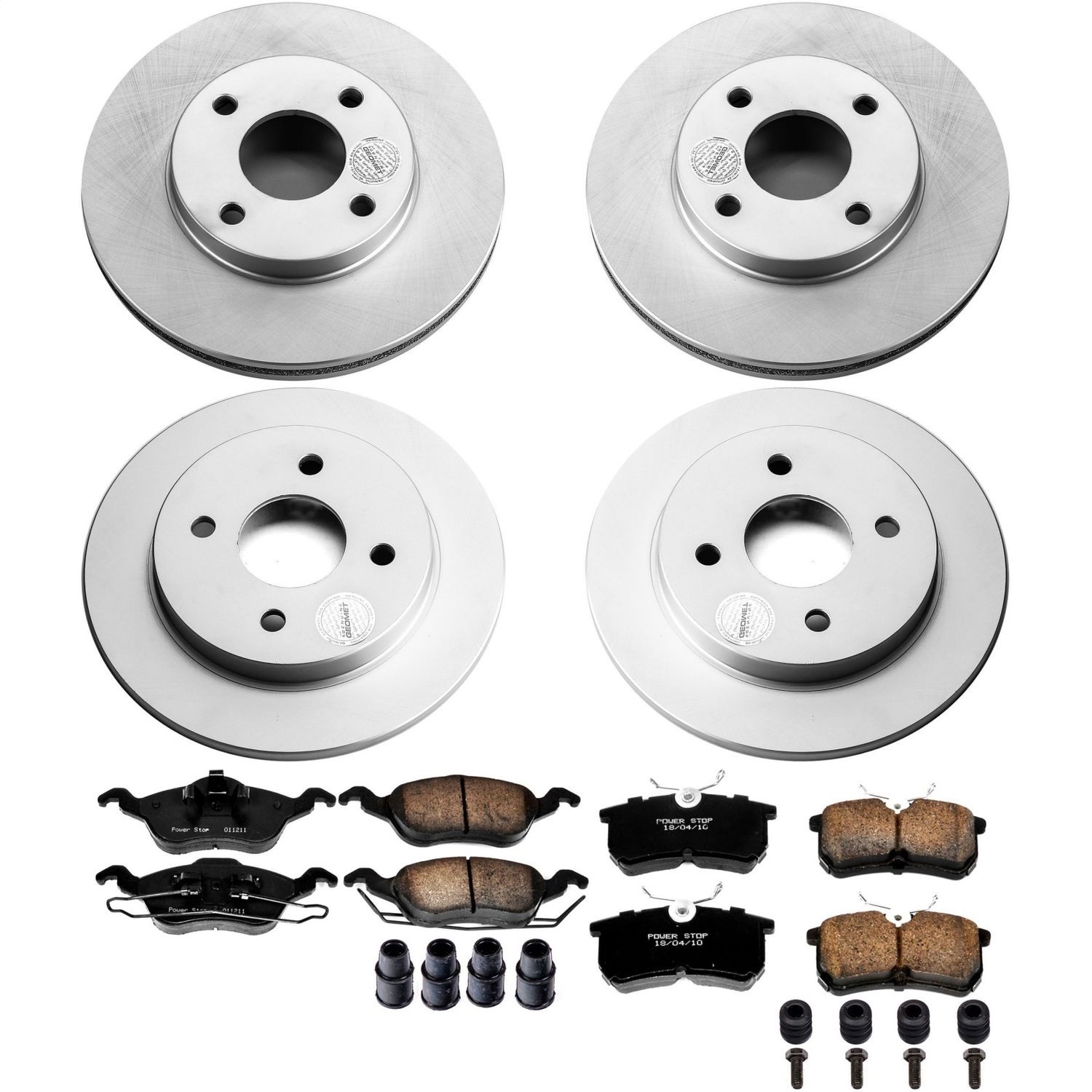 Power Stop - CRK1359 - Front and Rear - Disc Brake Pad and Rotor Kit