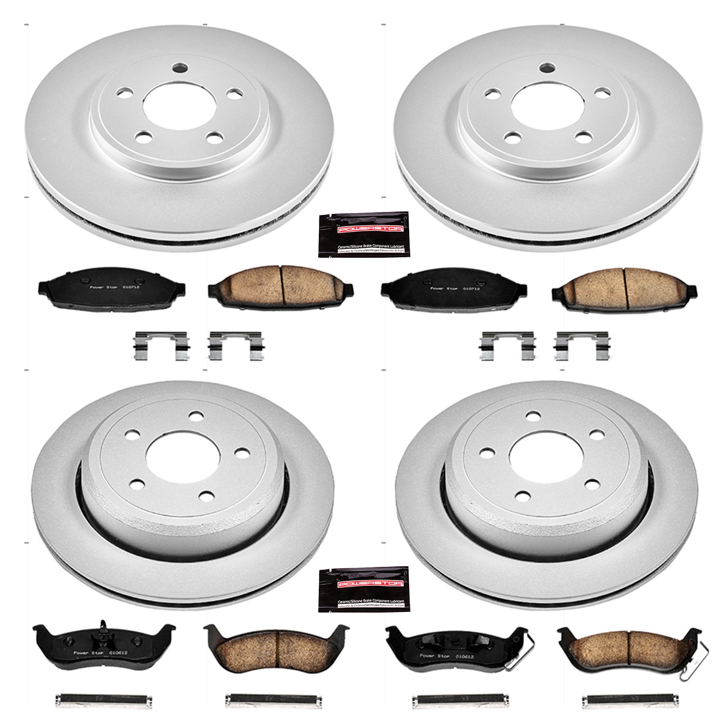 Power Stop - CRK1365 - Front and Rear - Disc Brake Pad and Rotor Kit