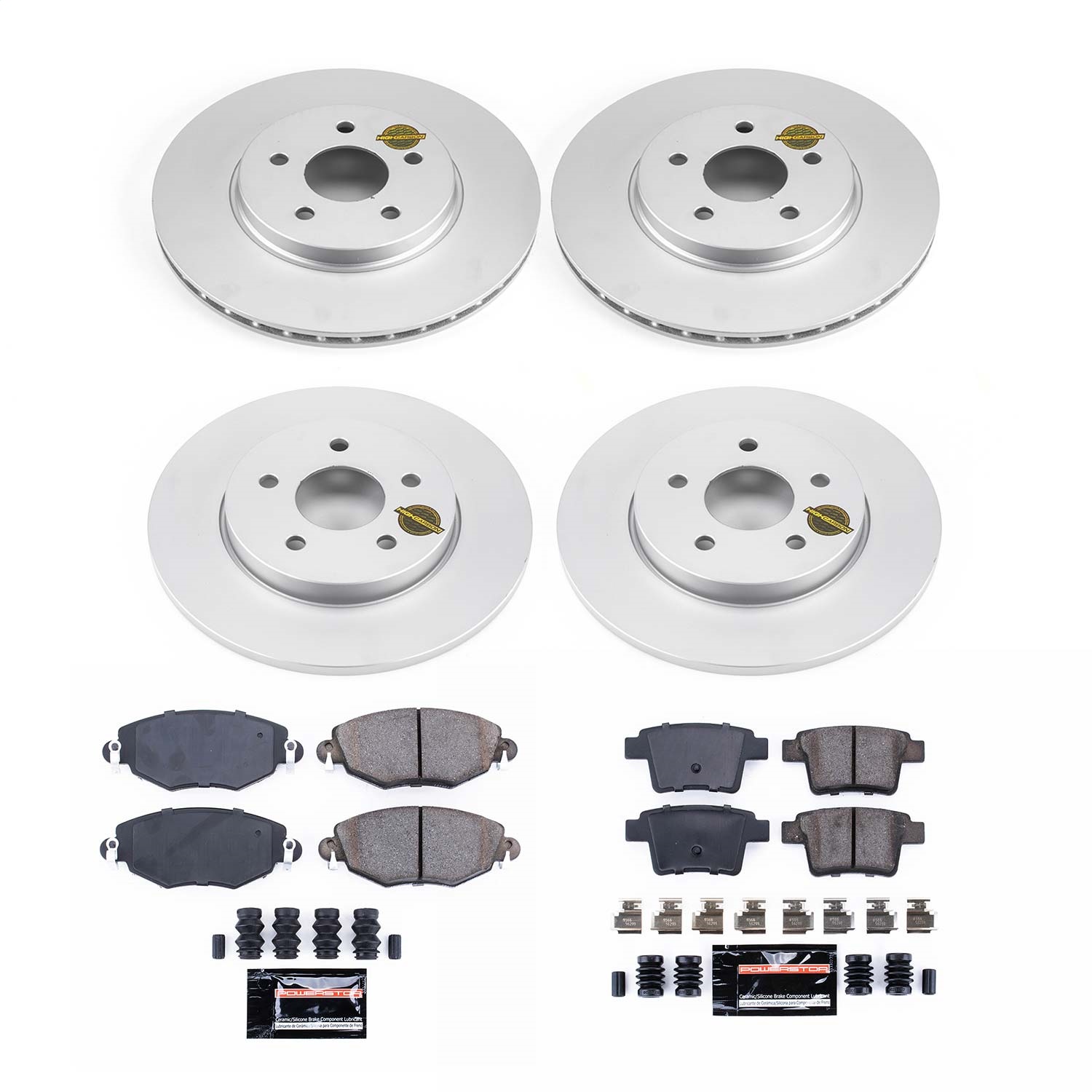Power Stop - CRK1374 - Front and Rear - Disc Brake Pad and Rotor Kit