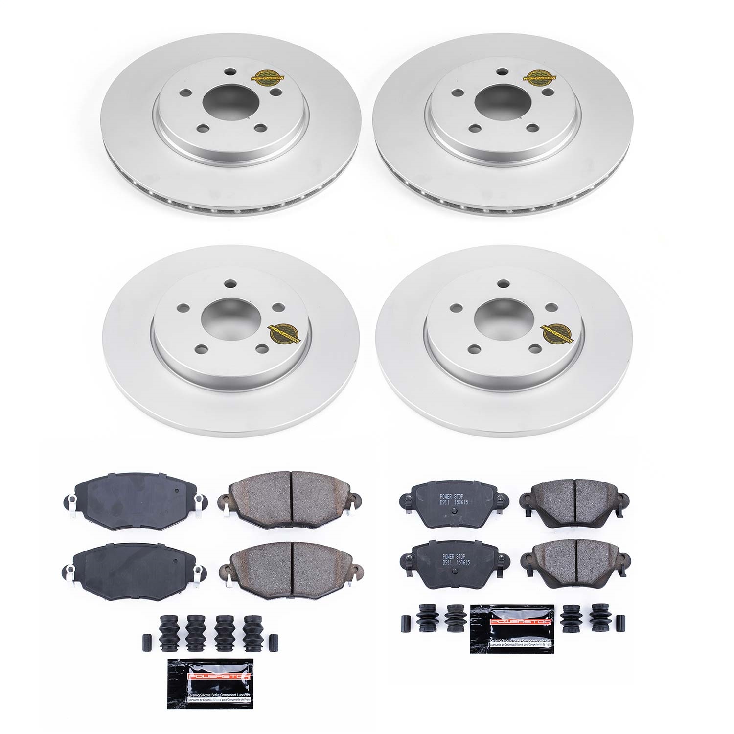 Power Stop - CRK1375 - Front and Rear - Disc Brake Pad and Rotor Kit