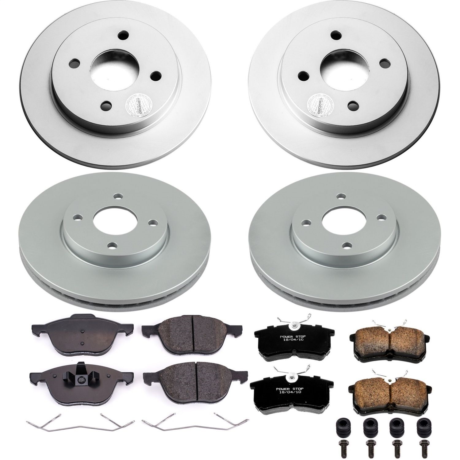 Power Stop - CRK1378 - Front and Rear - Disc Brake Pad and Rotor Kit