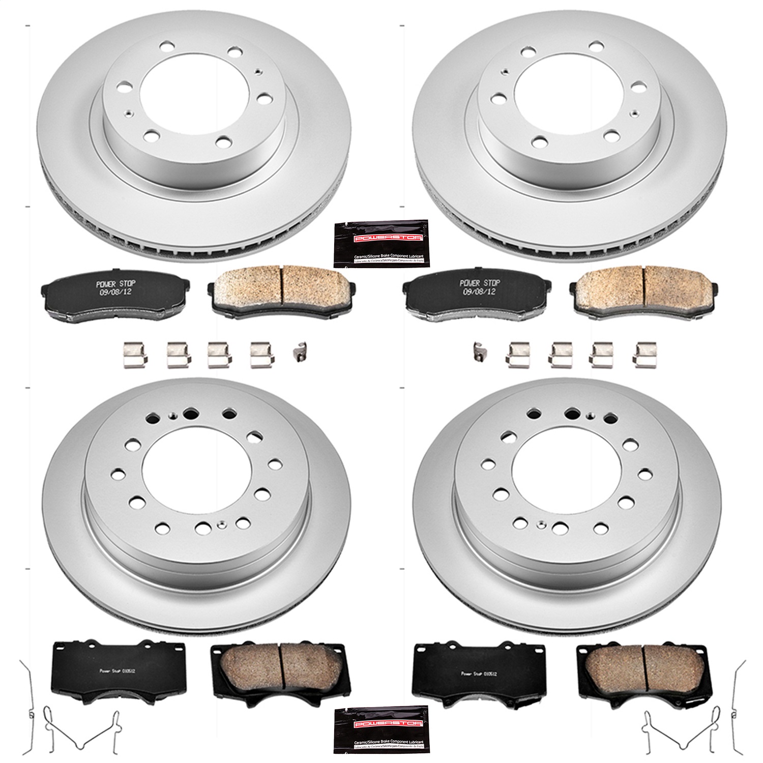 Power Stop - CRK138 - Front and Rear - Disc Brake Pad and Rotor Kit