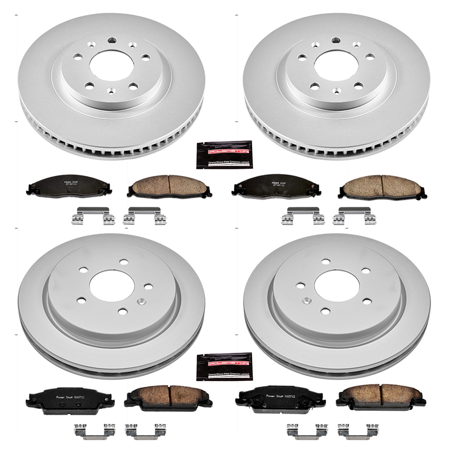 Power Stop - CRK1420 - Front and Rear - Disc Brake Pad and Rotor Kit
