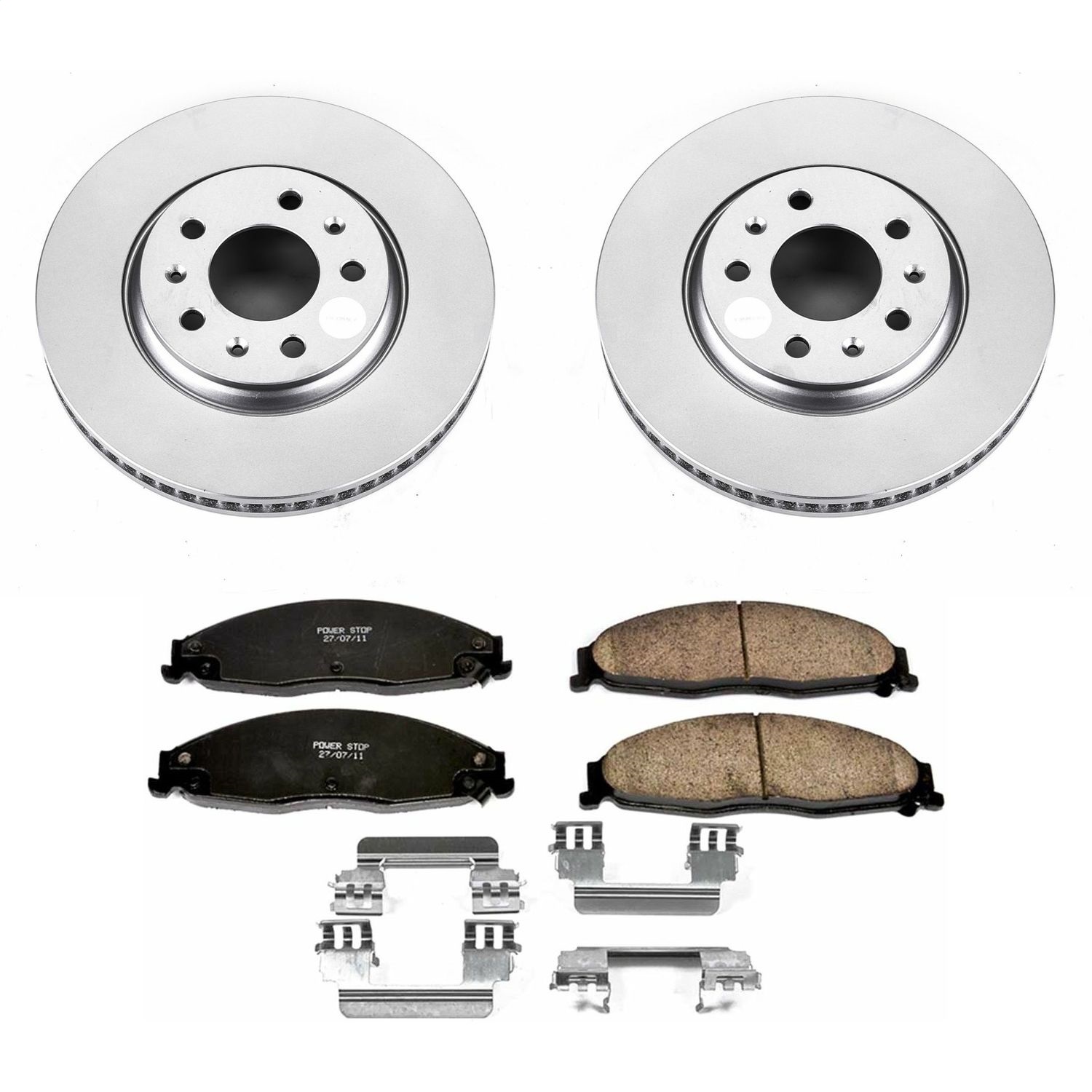 Power Stop - CRK1423 - Front - Disc Brake Pad and Rotor Kit