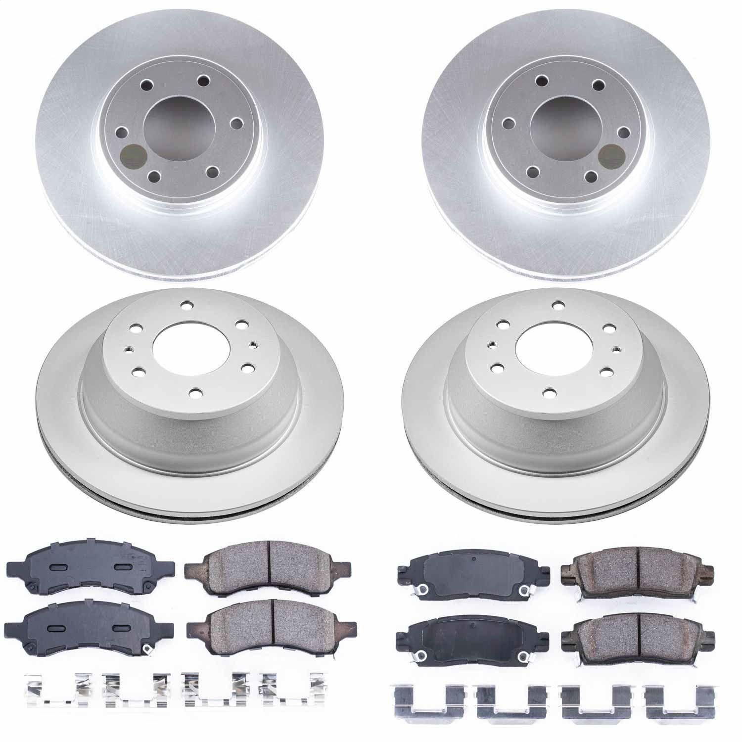 Power Stop - CRK1454 - Front and Rear - Disc Brake Pad and Rotor Kit