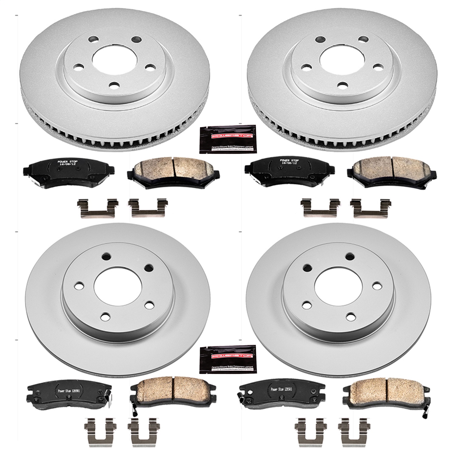 Power Stop - CRK1543 - Front and Rear - Disc Brake Pad and Rotor Kit