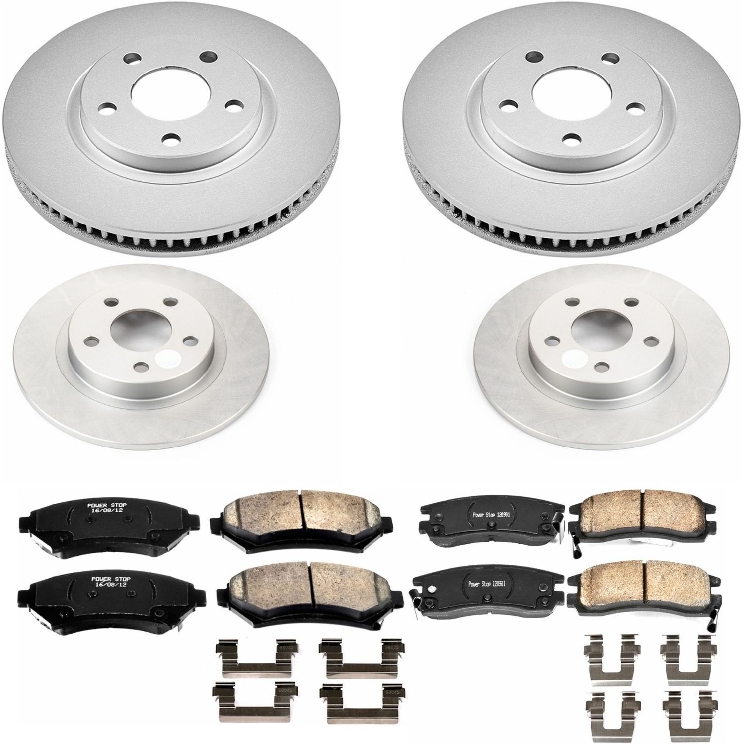Power Stop - CRK1545 - Front and Rear - Disc Brake Pad and Rotor Kit
